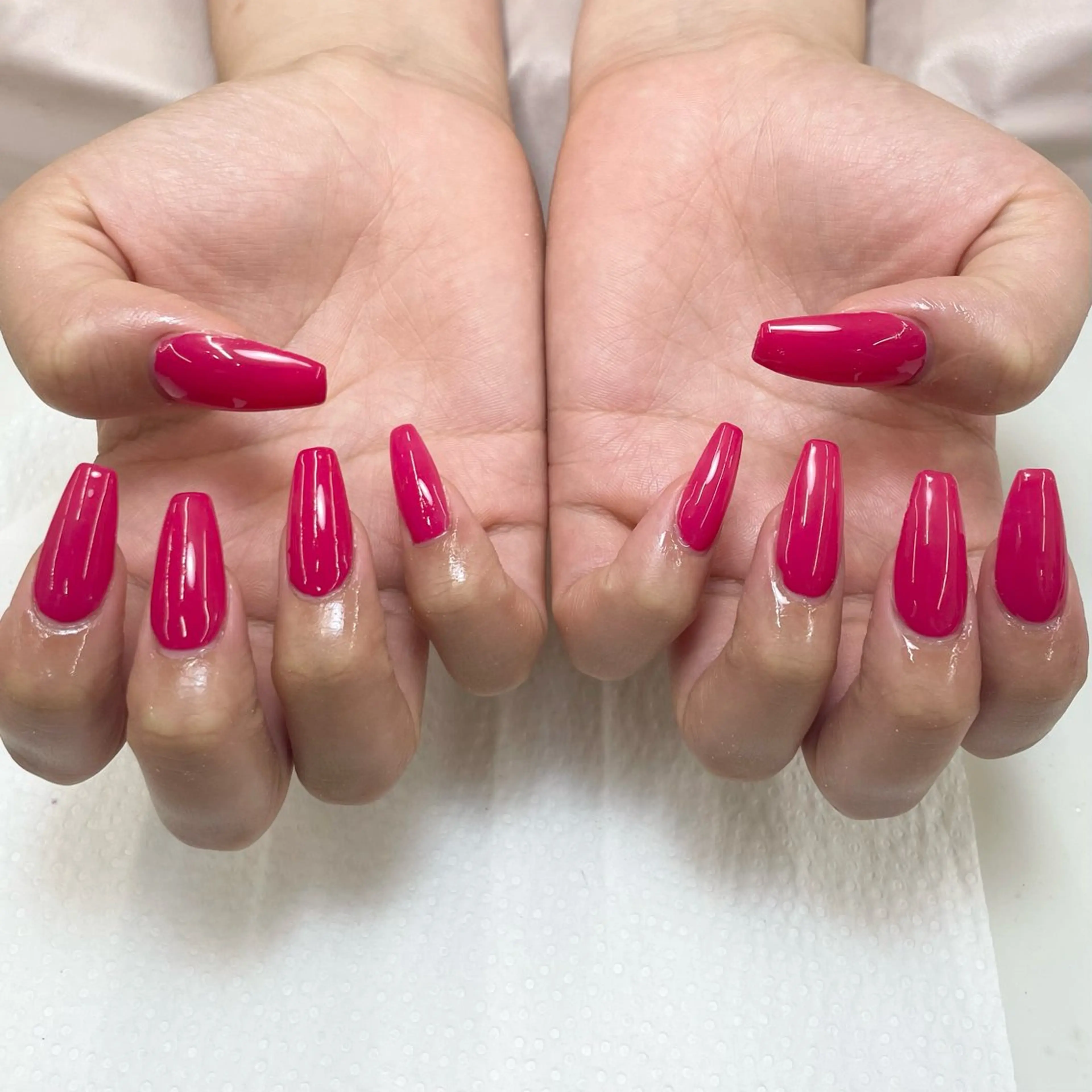 【オフなし】チップ長さだし10本ワンカラーラメの写真