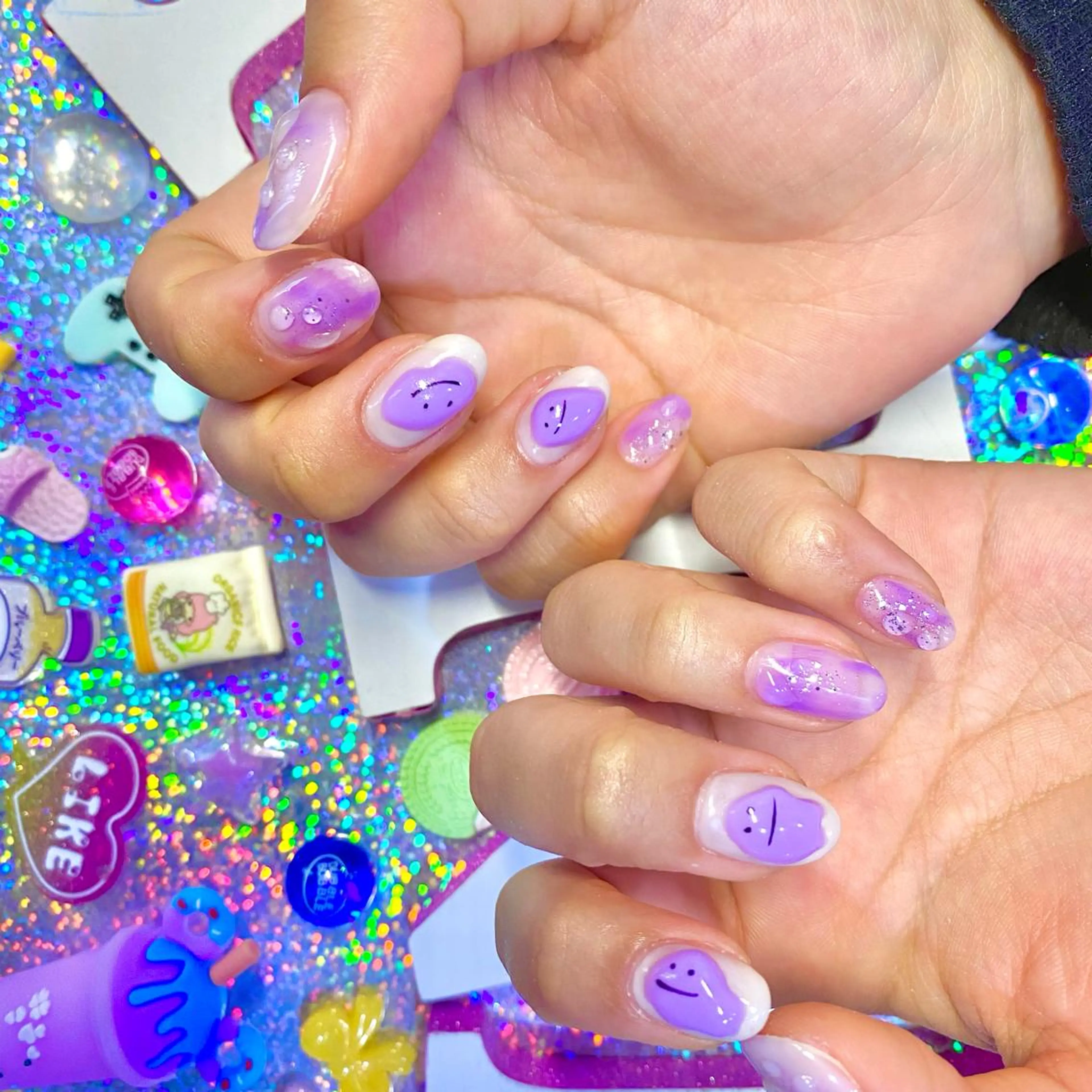 ネイル アートネイル クリアネイル ジェルネイル ニュアンスネイル オフィスネイル 8appy YUKITIN.Bのネイルデザイン