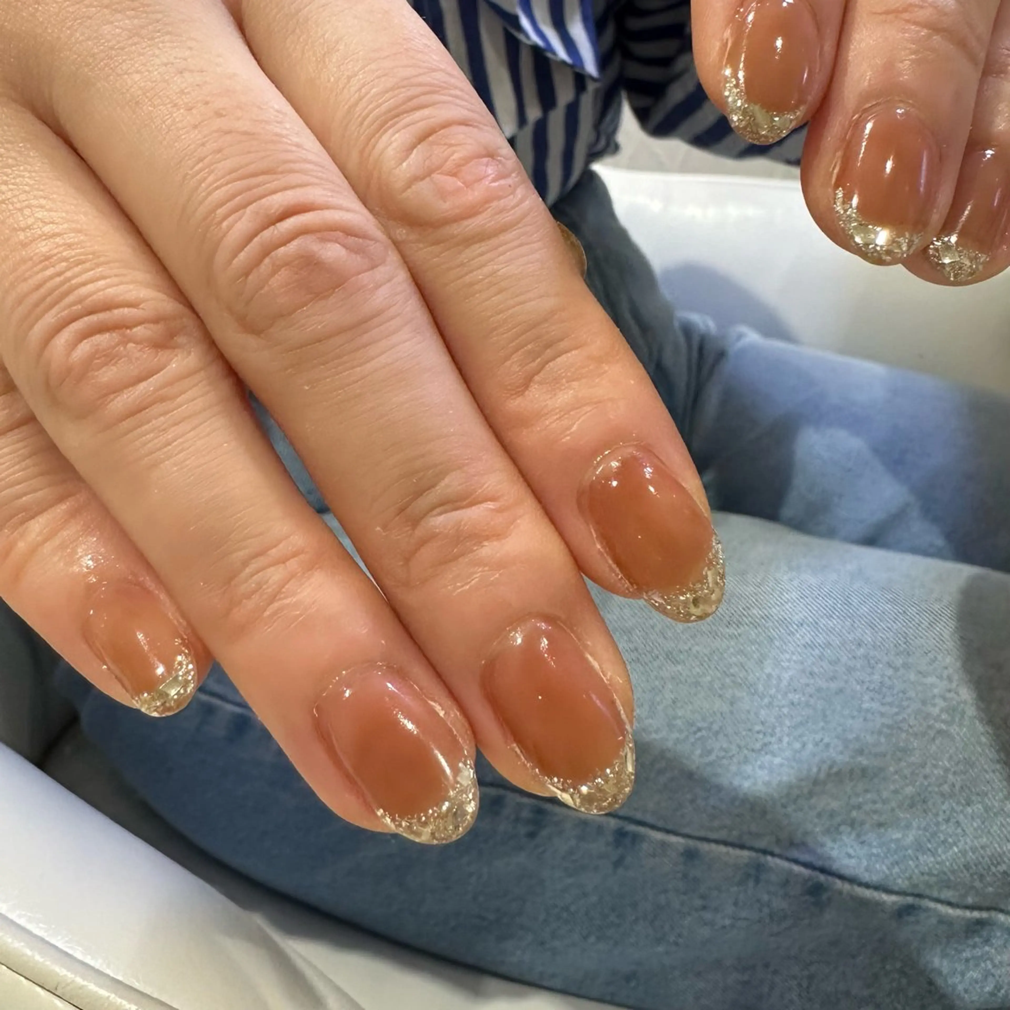 ネイル フレンチネイル ガラスフレンチ ハンドネイル SACHIKO♪ premiereのネイルデザイン