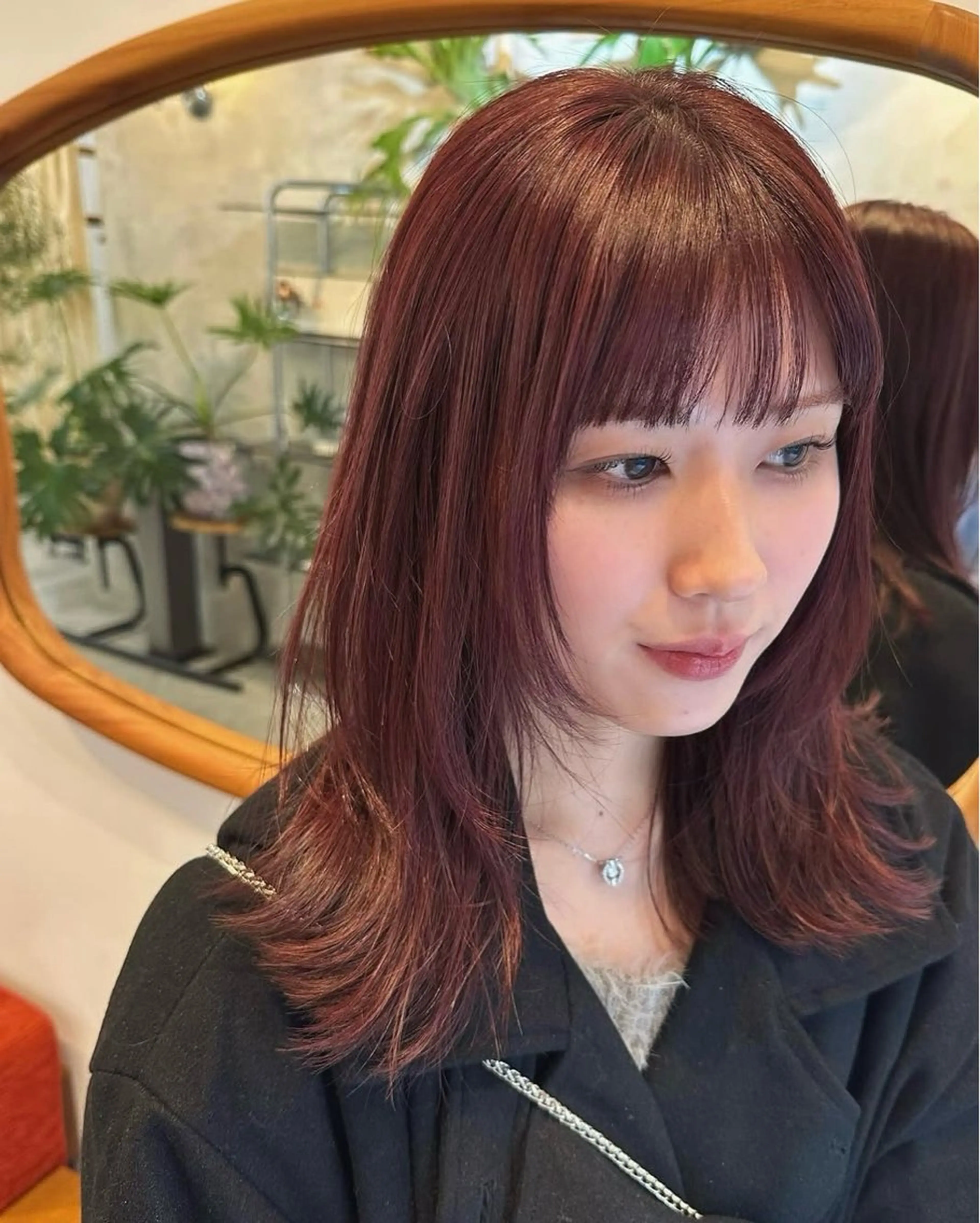 セミロング カット momo kgのヘアスタイル
