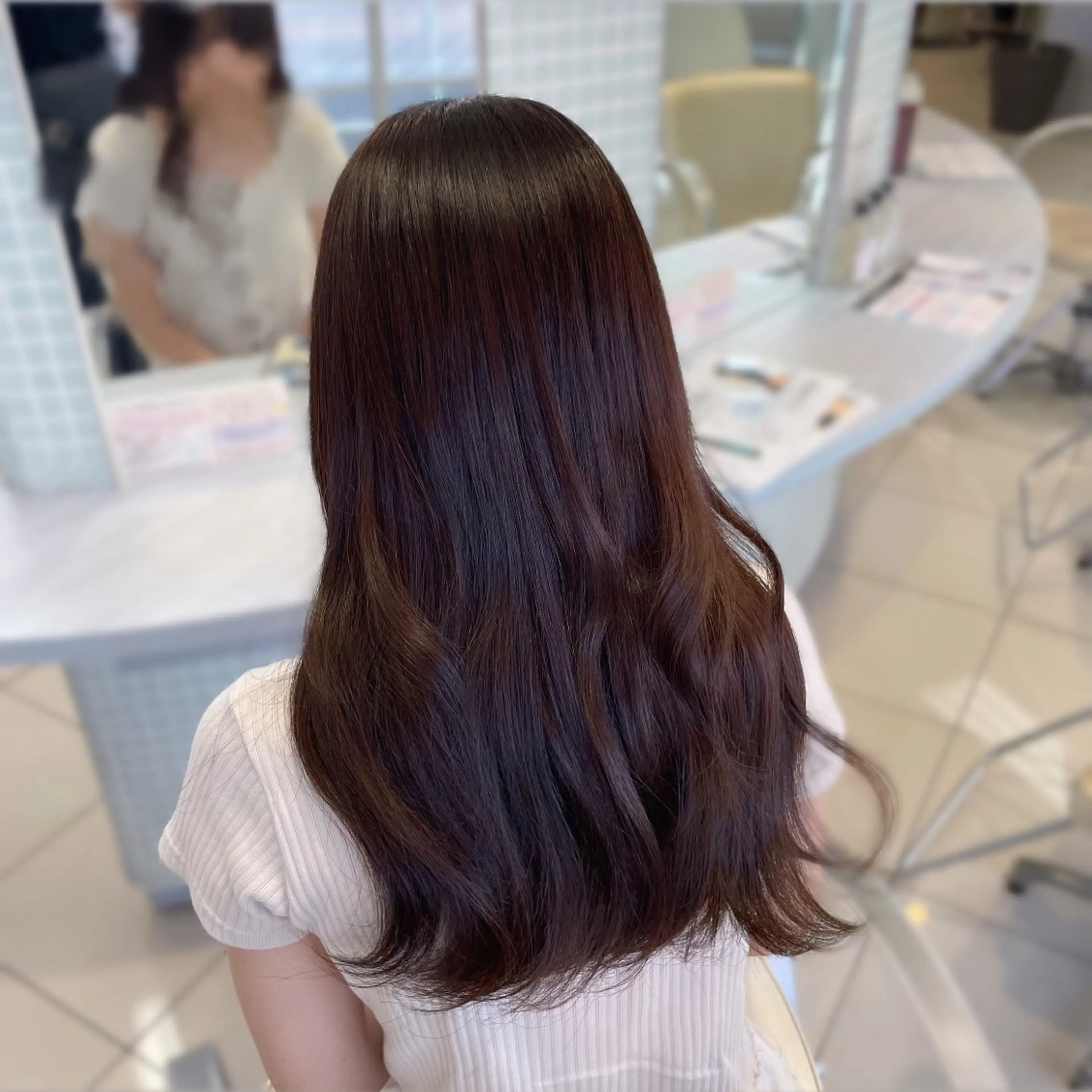 ロング カラー 透明感カラー 髪質改善 トリートメント チョコレートカラー/ 𝐒𝐚𝐤𝐢のヘアスタイル