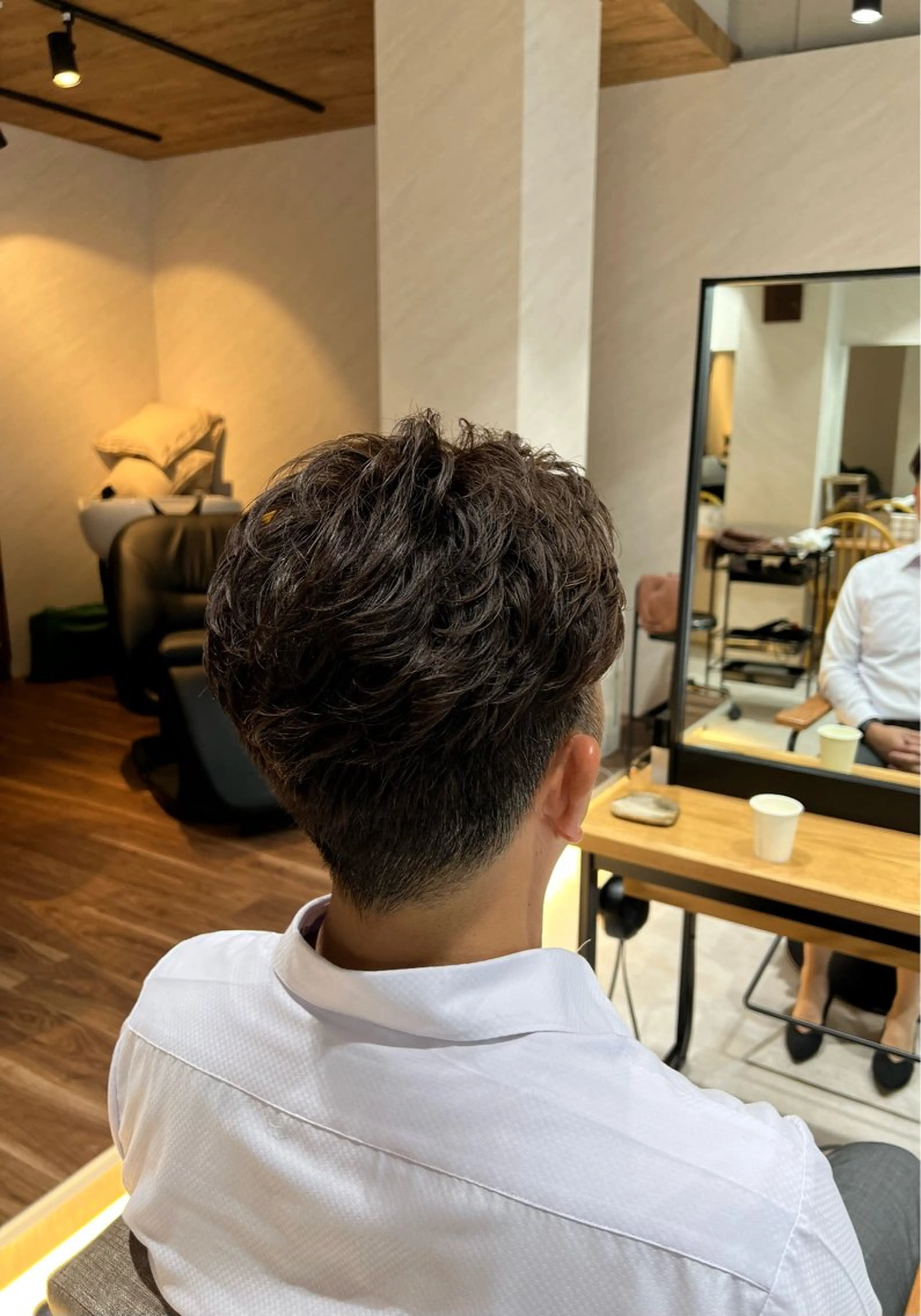 メンズ メンズパーマ カット 艶ボブ🤎ボブパーマ 透明感カラー\メンズのヘアスタイル