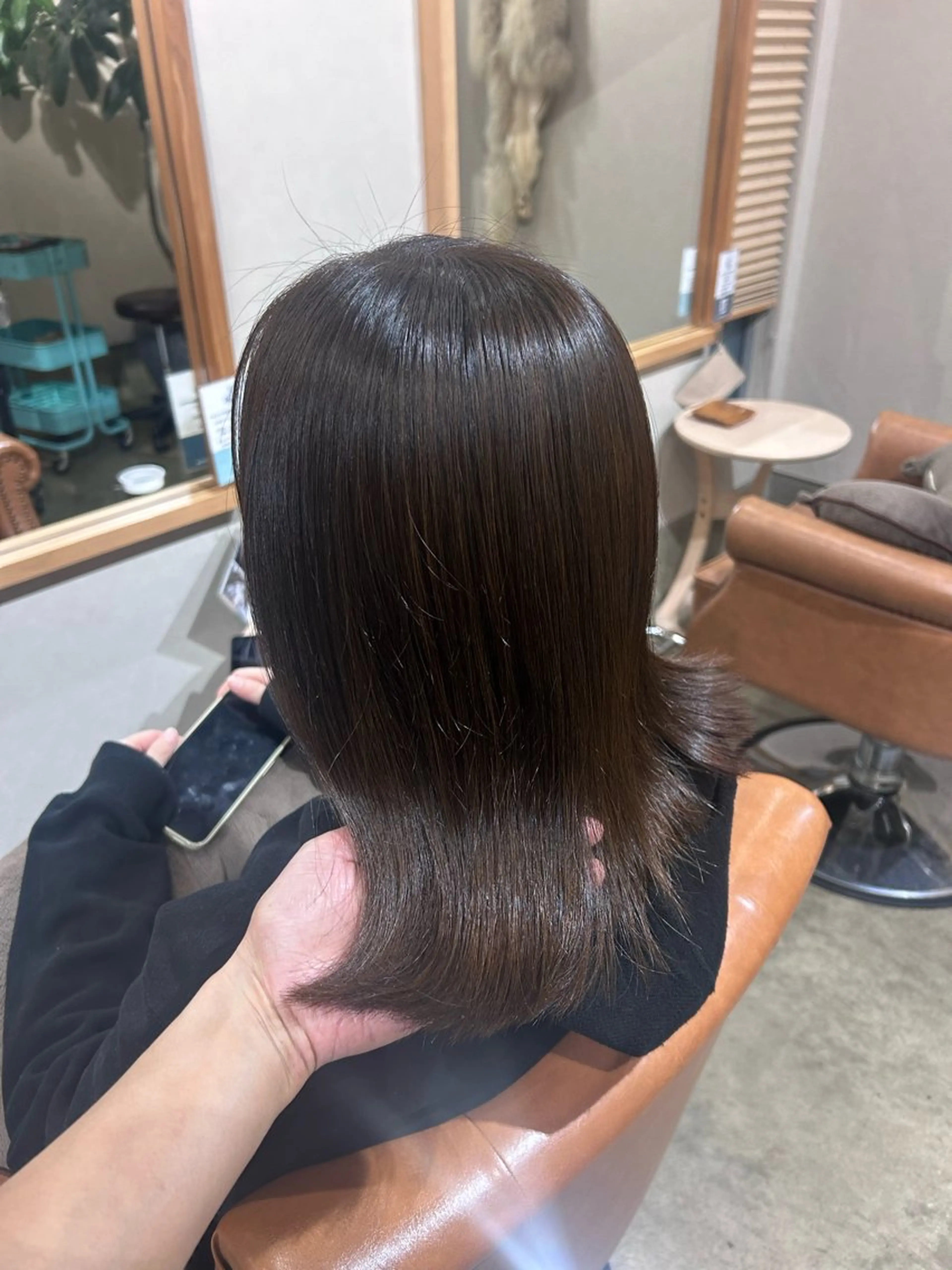 カラー 髪質改善 まつやま さおりのヘアスタイル