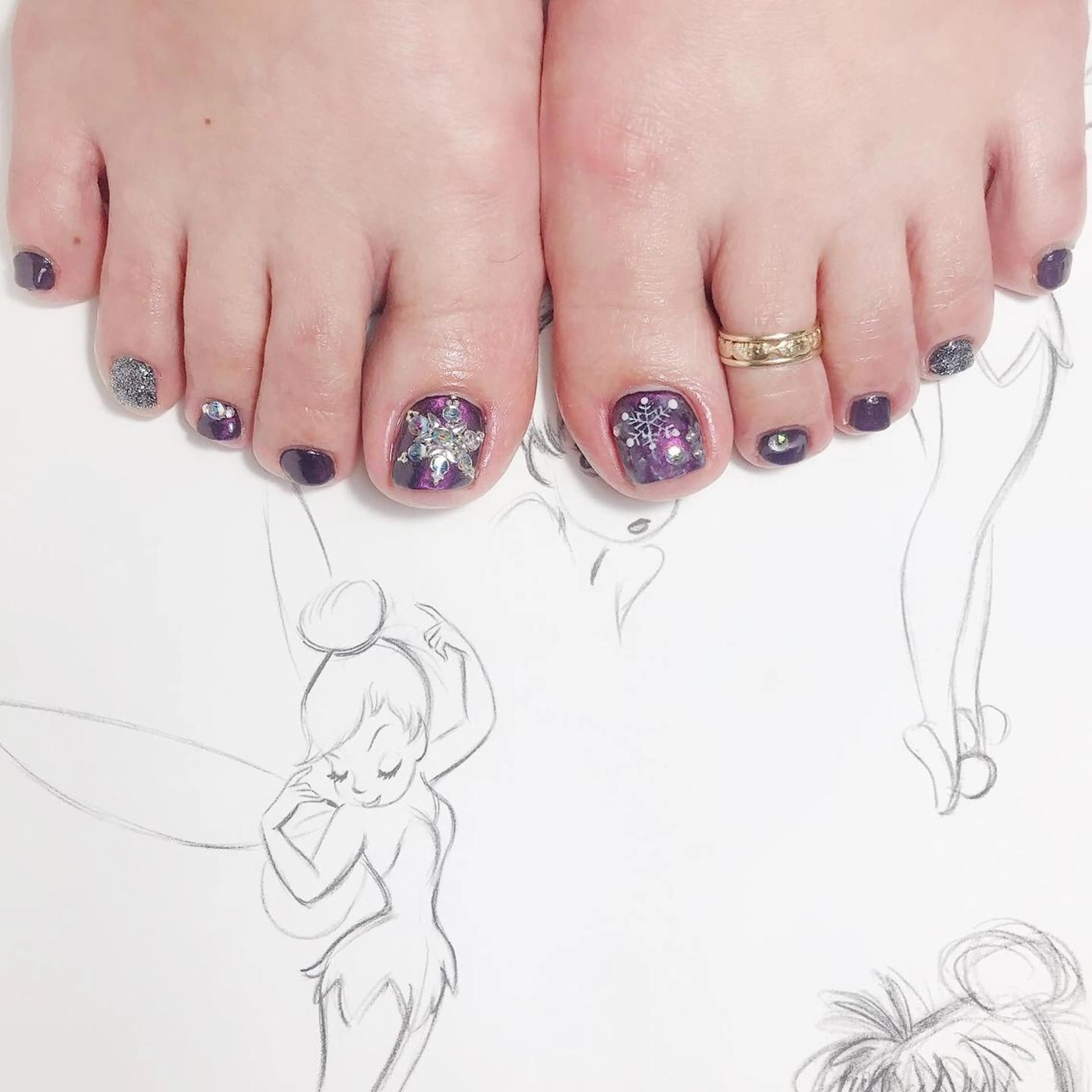 ネイル フットネイル 冬ネイル クリスマス owlnail /持込みデザイン専門のネイルデザイン