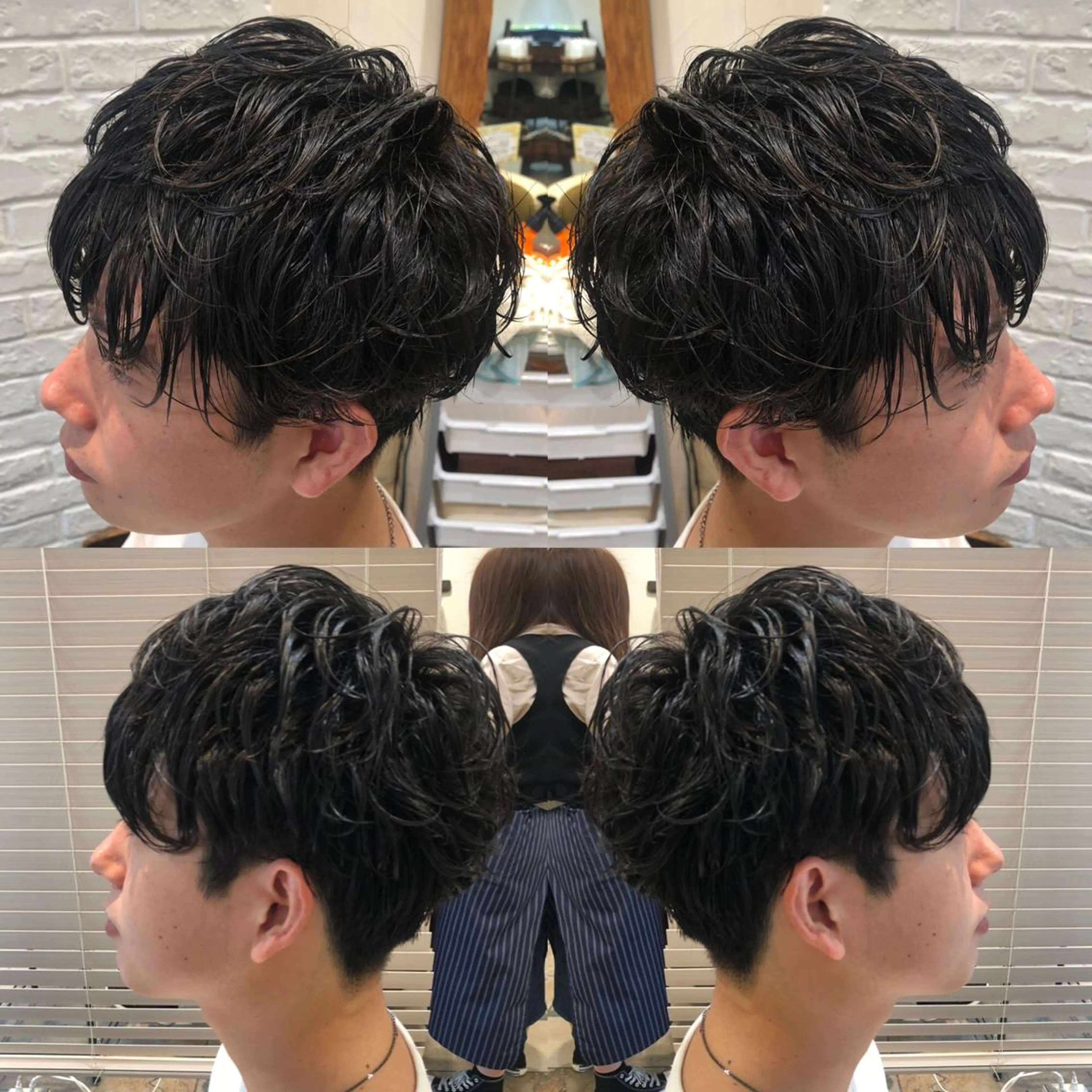 ショート カラー パーマ メンズ メンズサロン💈 吉岡陽【中野】のヘアスタイル