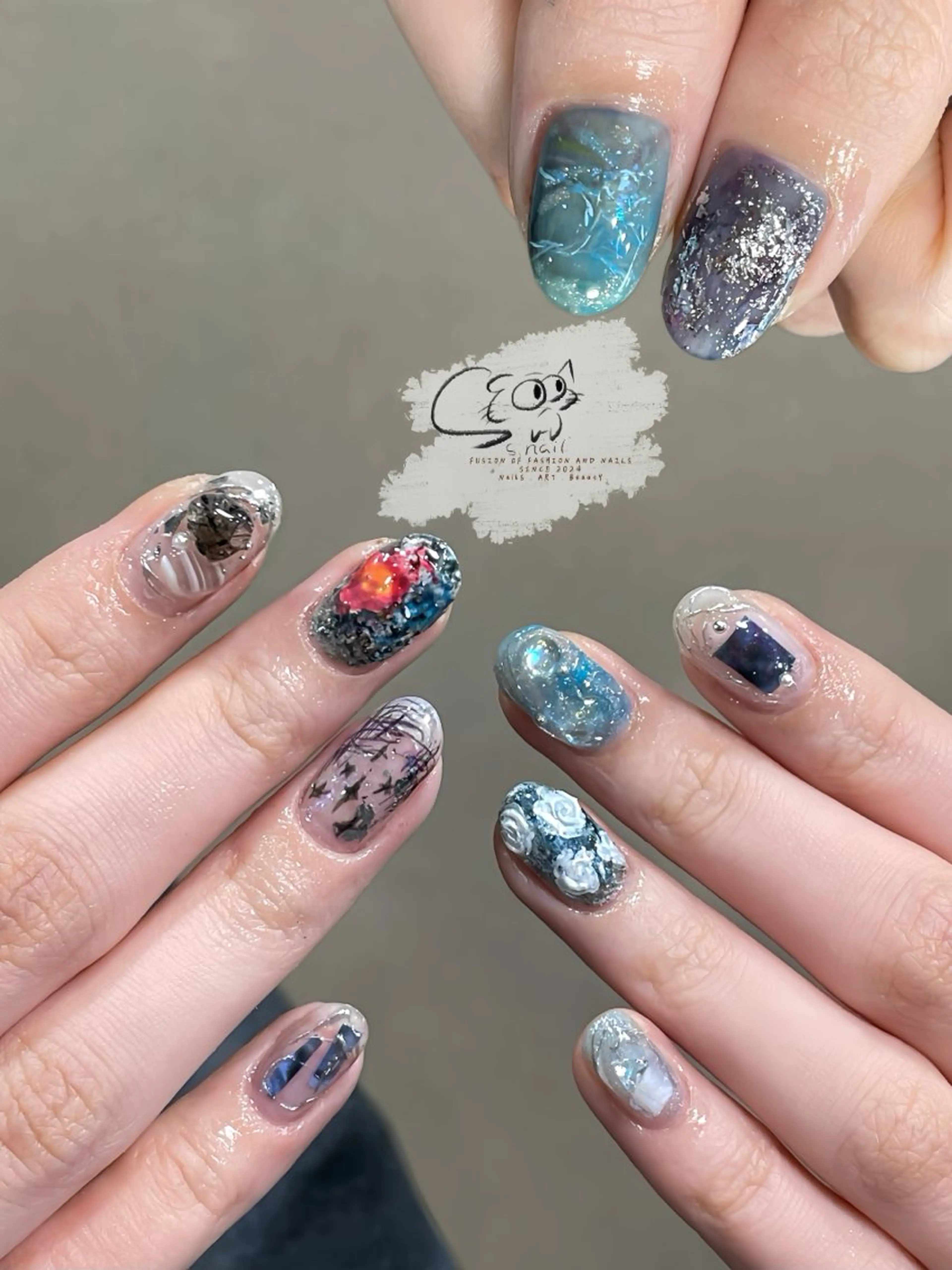 ネイル チークネイル フレンチネイル グラデーション マグネットネイル ワンカラーネイル S.nail _のネイルデザイン