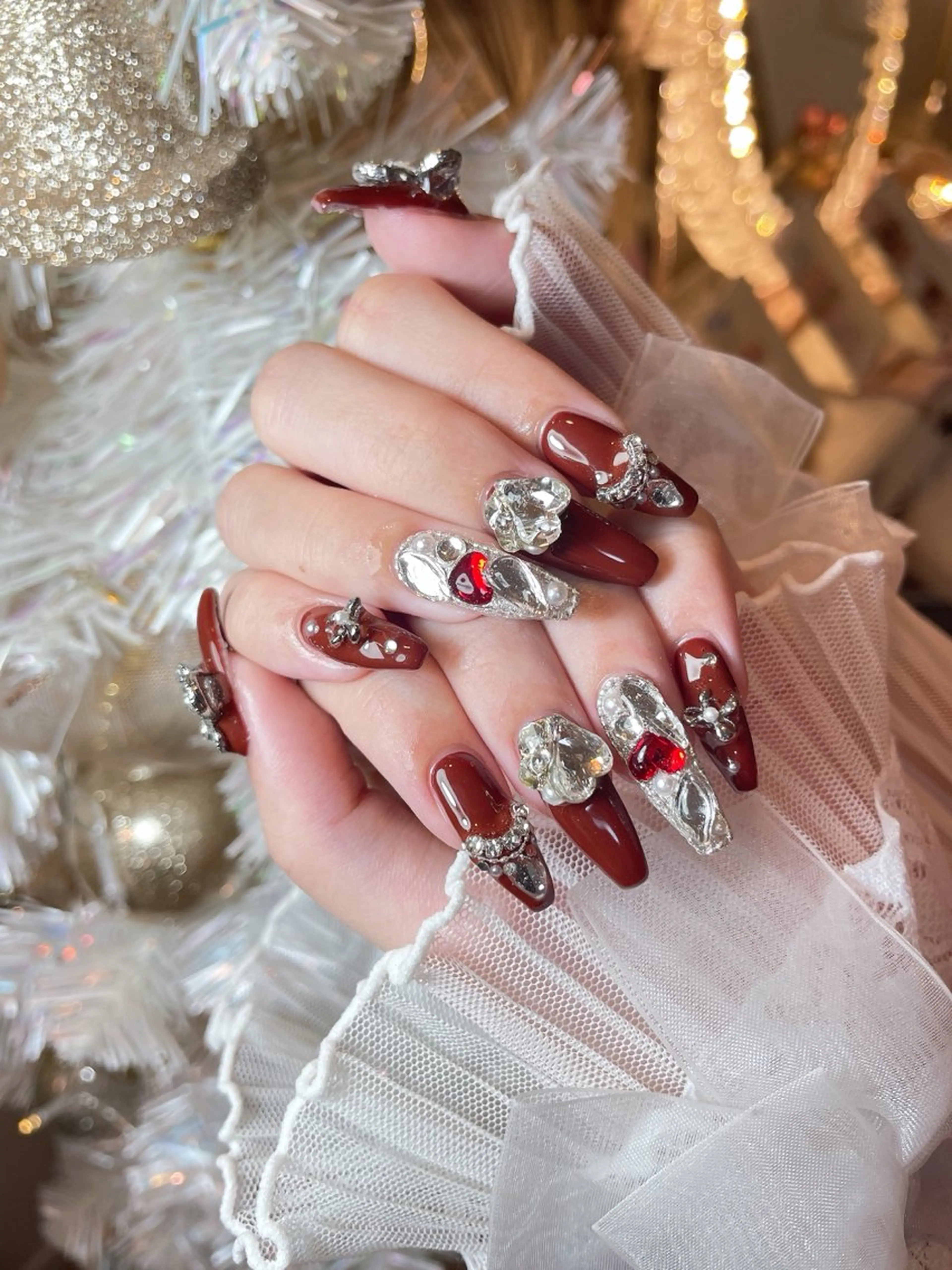 ネイル 23時まで❤︎韓国、 ワンホンネイルのネイルデザイン