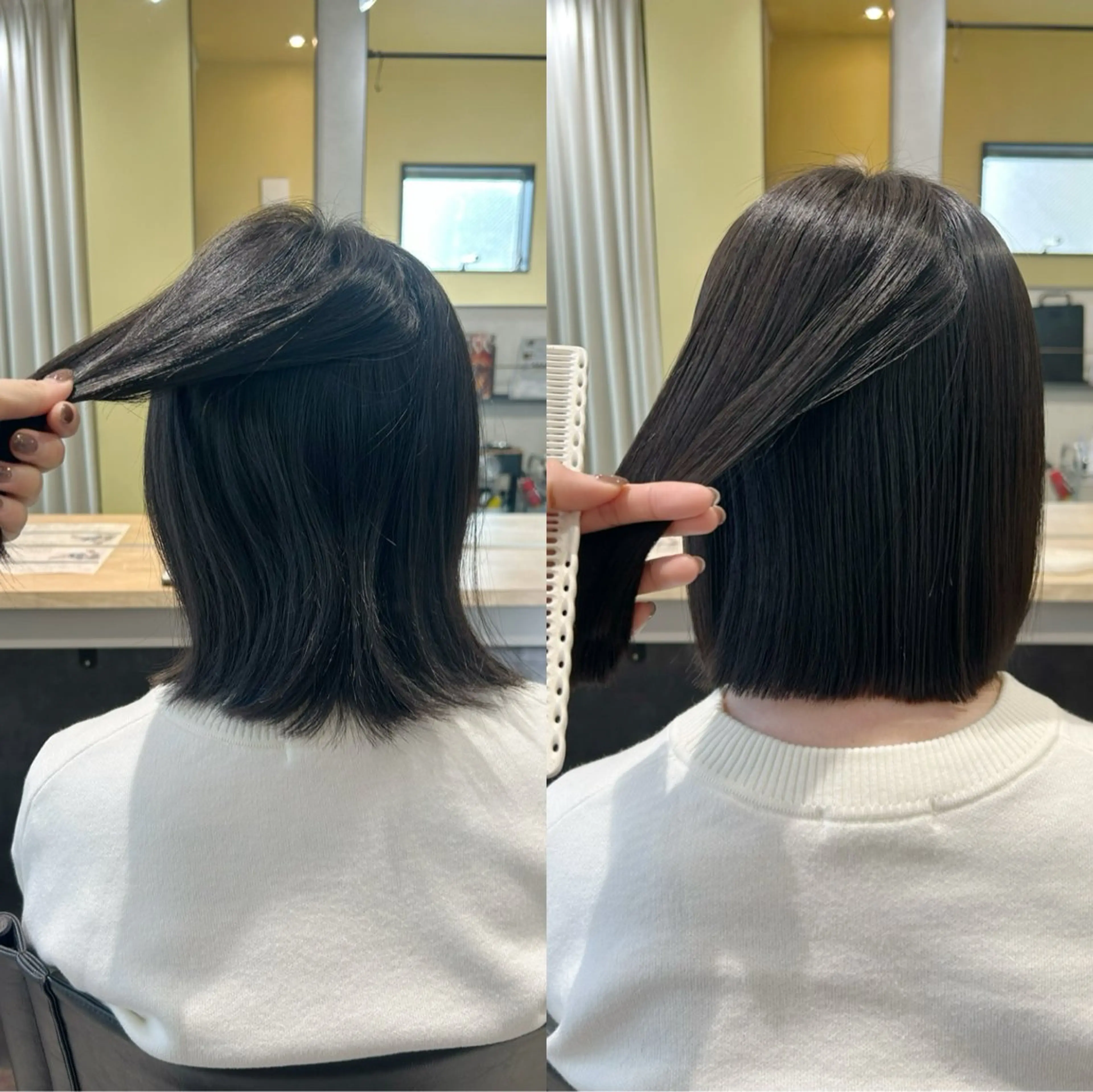 ショート パーマ 髪質改善 ストレートパーマ カット 縮毛矯正 トリートメント hub hair レイヤー/透明感のヘアスタイル