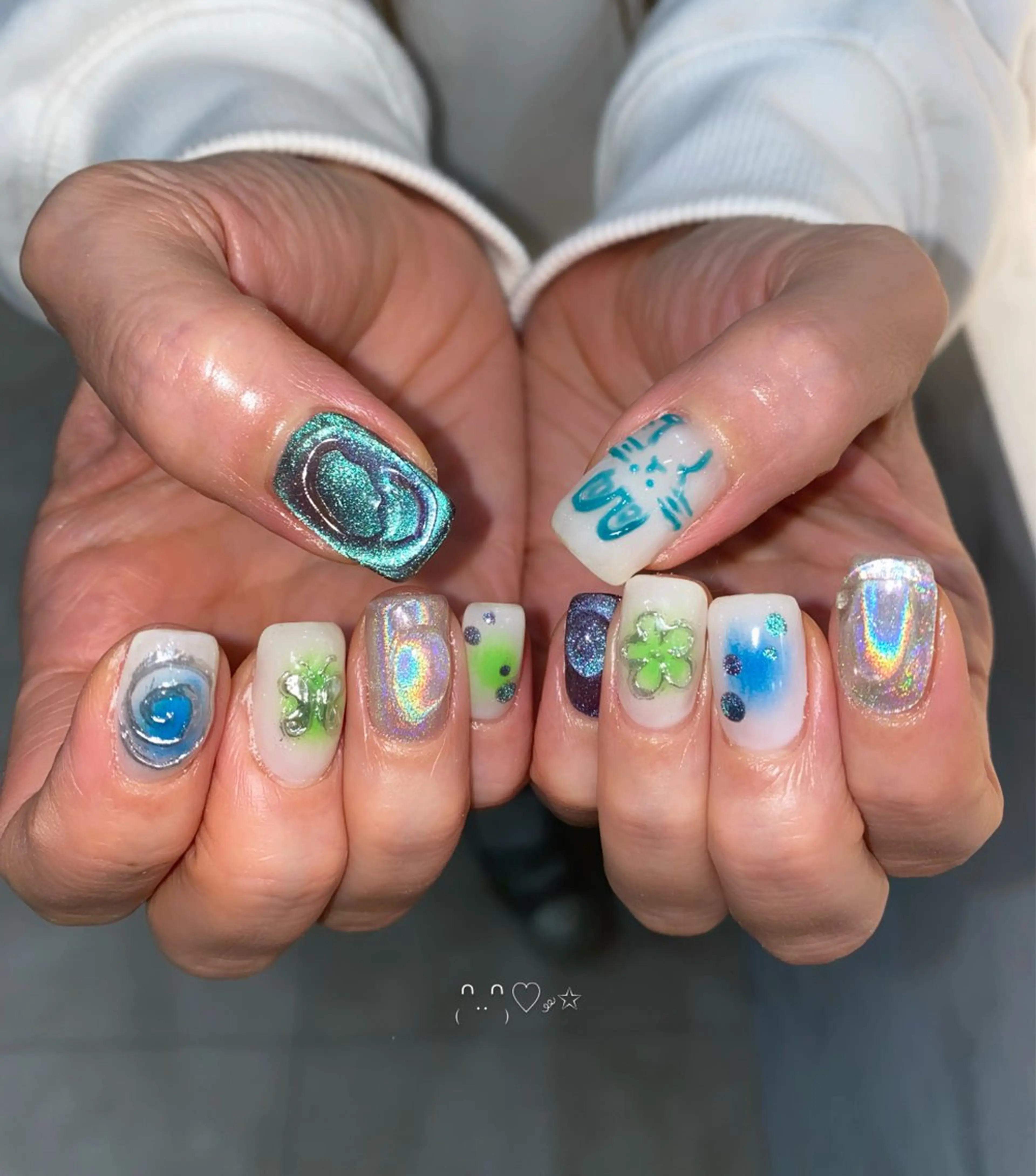 ネイル ハンドネイル nano/きもかわ nail🐬🫧のネイルデザイン