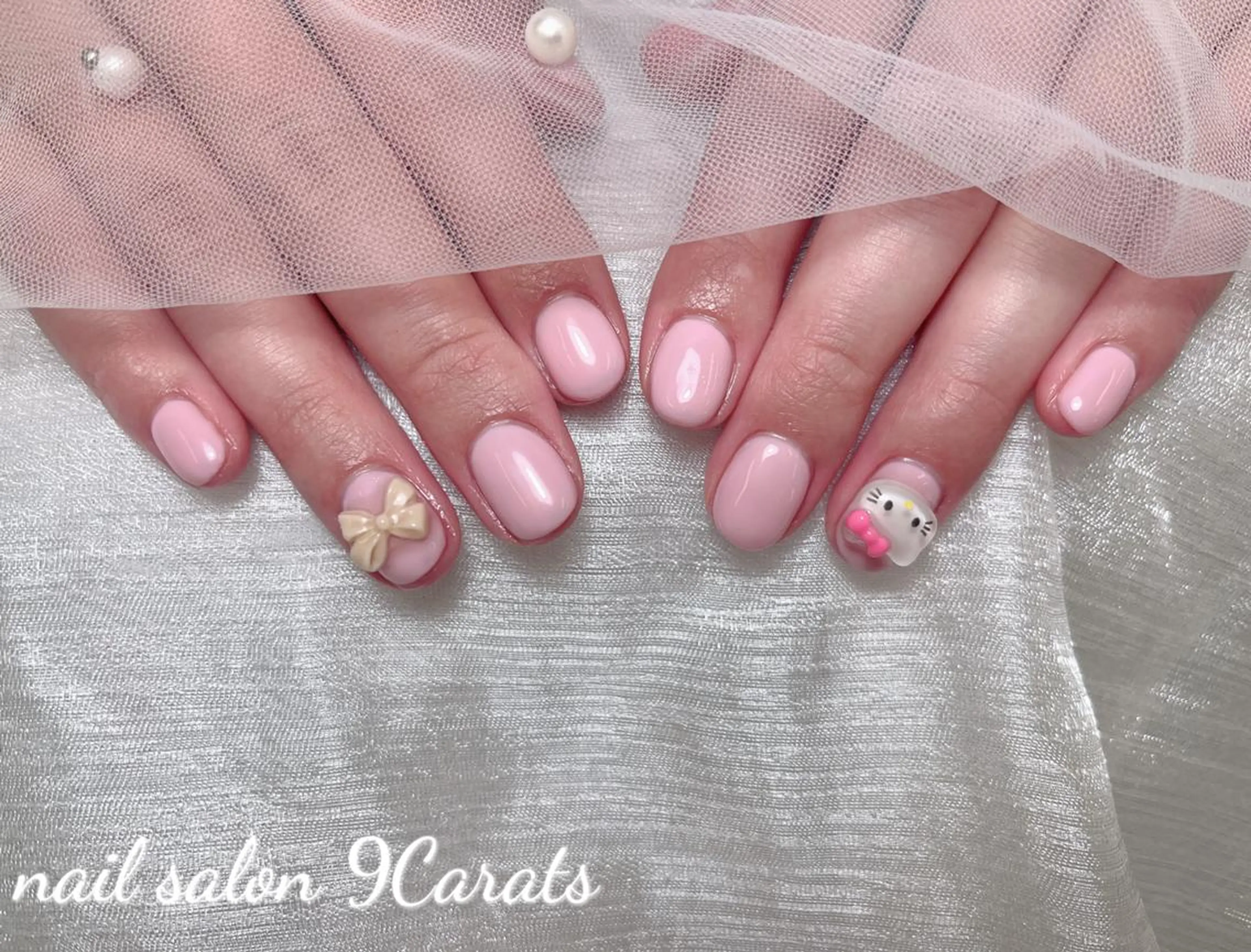 ネイル アートネイル チークネイル フットネイル フレンチネイル ガラスフレンチ ネイルサロン 9Carats神田のネイルデザイン