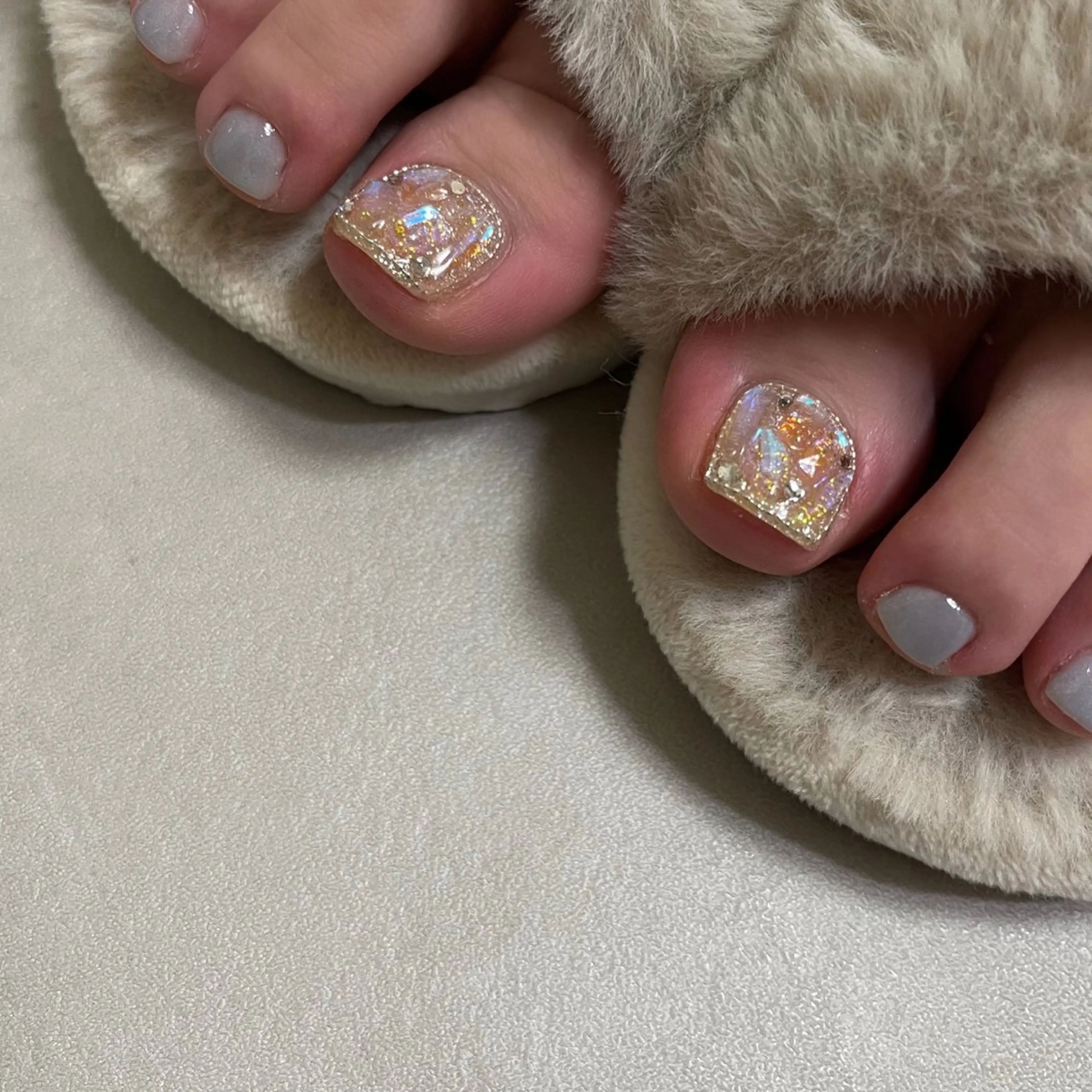ネイル クリアネイル キラキラネイル ストーンネイル フットネイル Utopia nail_のネイルデザイン