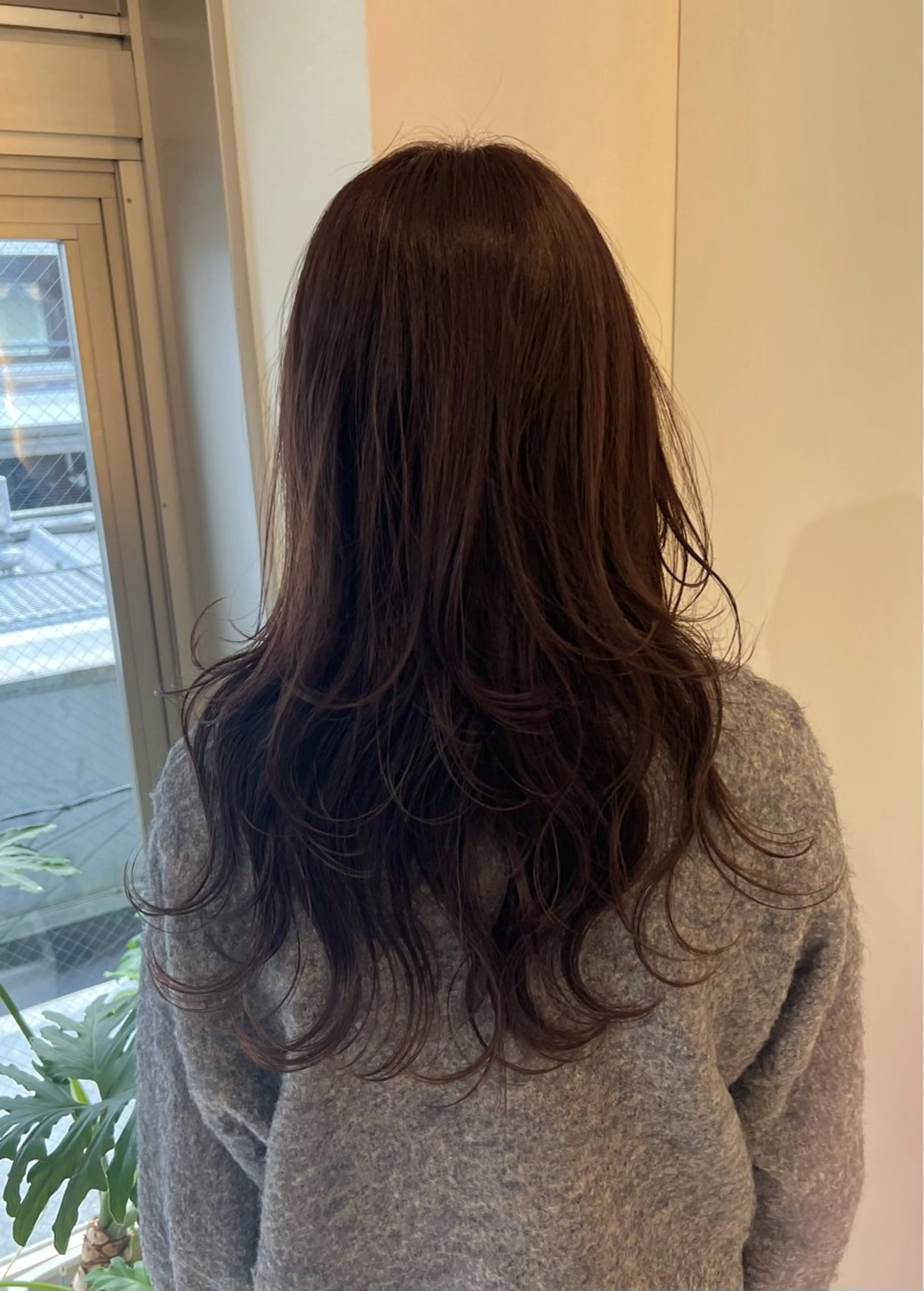 セミロング カット ヘアカラー トリートメント 興津/韓国レイヤー ダブルカラー美髪縮毛のヘアスタイル