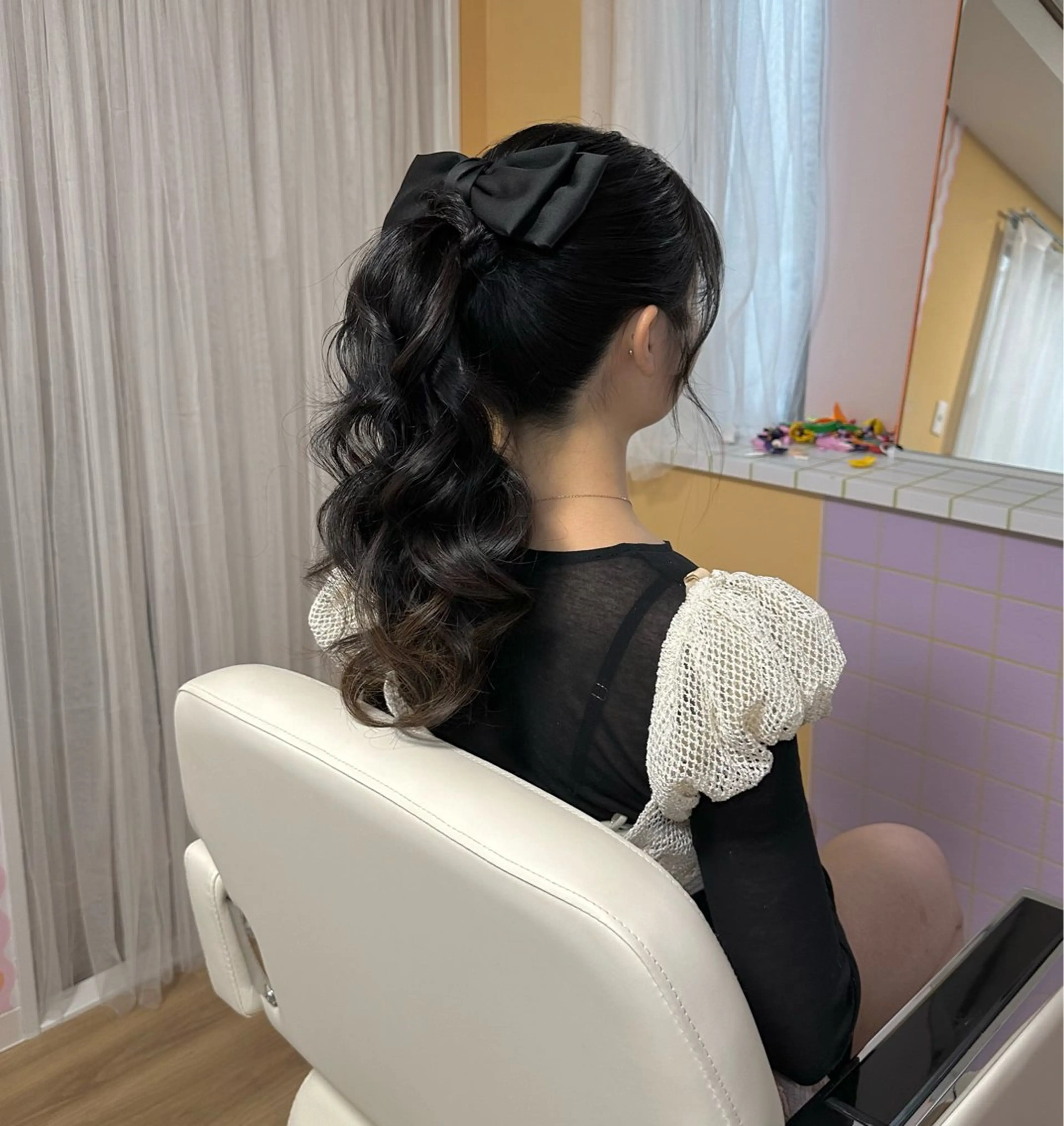 ロング ヘアセット 黒川 麗のヘアスタイル