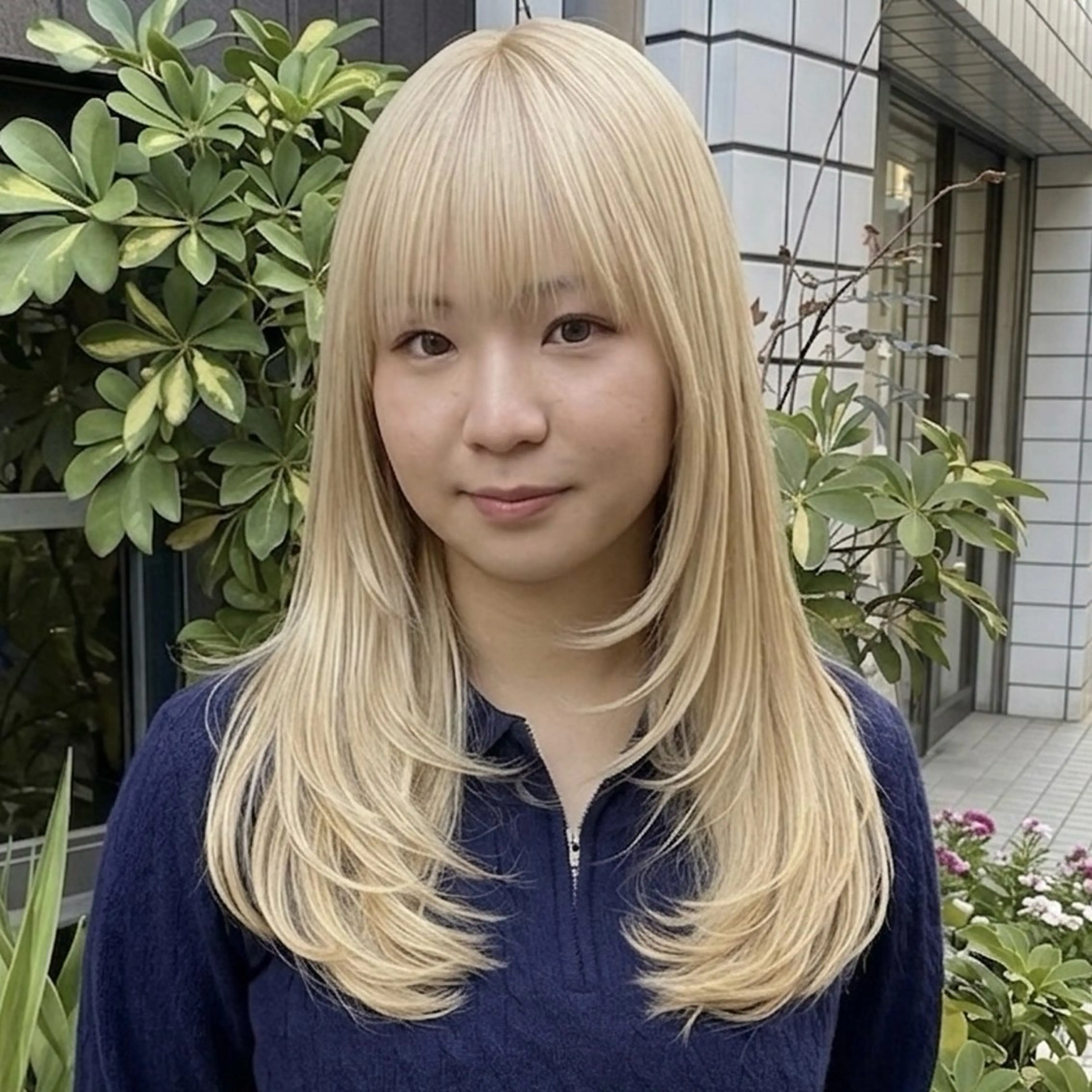 ロング ハイレイヤー レイヤーカット カット ヘアカラー トリートメント ハイトーン/レイヤー カット/TAKEのヘアスタイル