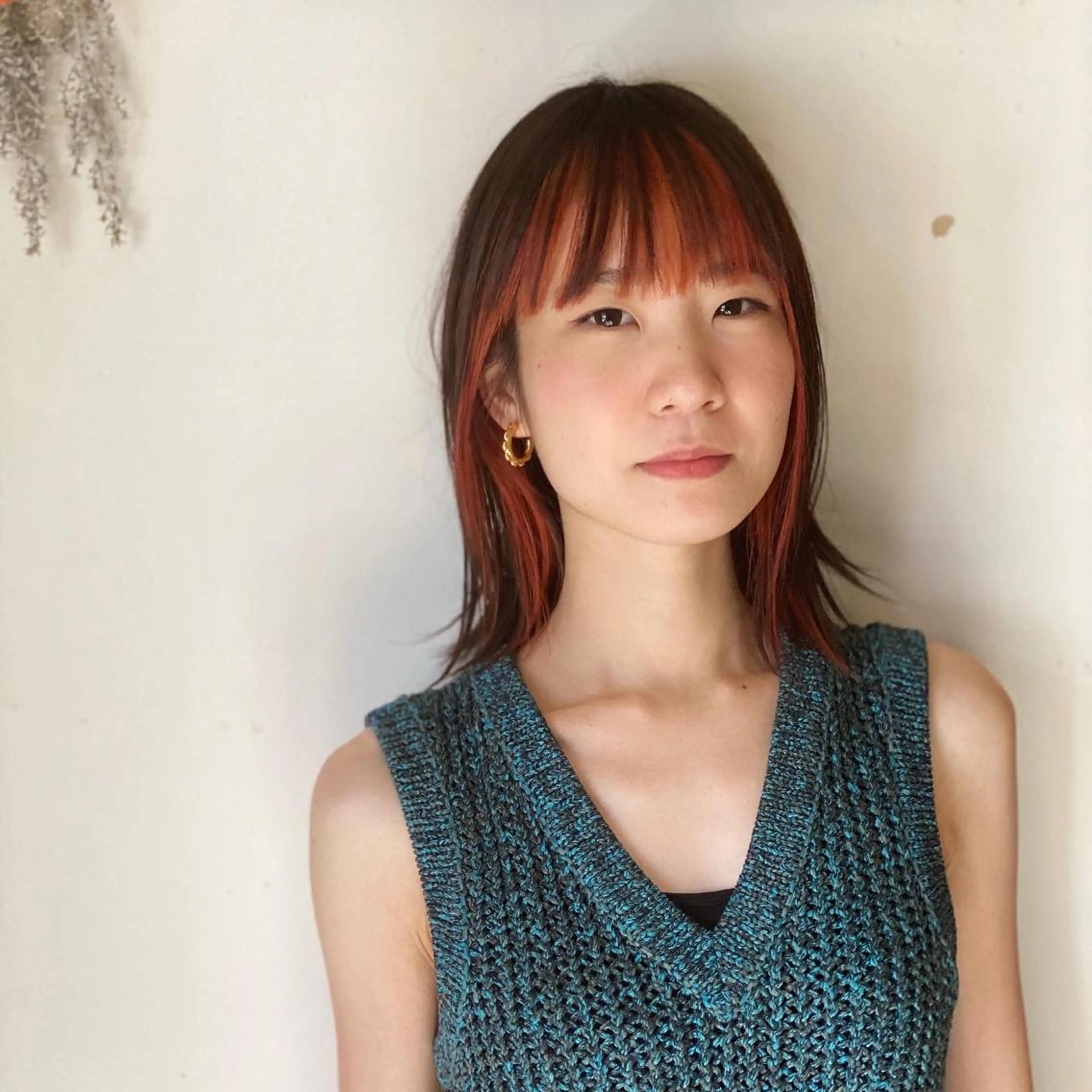 ミディアム カラー ハイライトカラー ハイライト 荒川 真悟のヘアスタイル