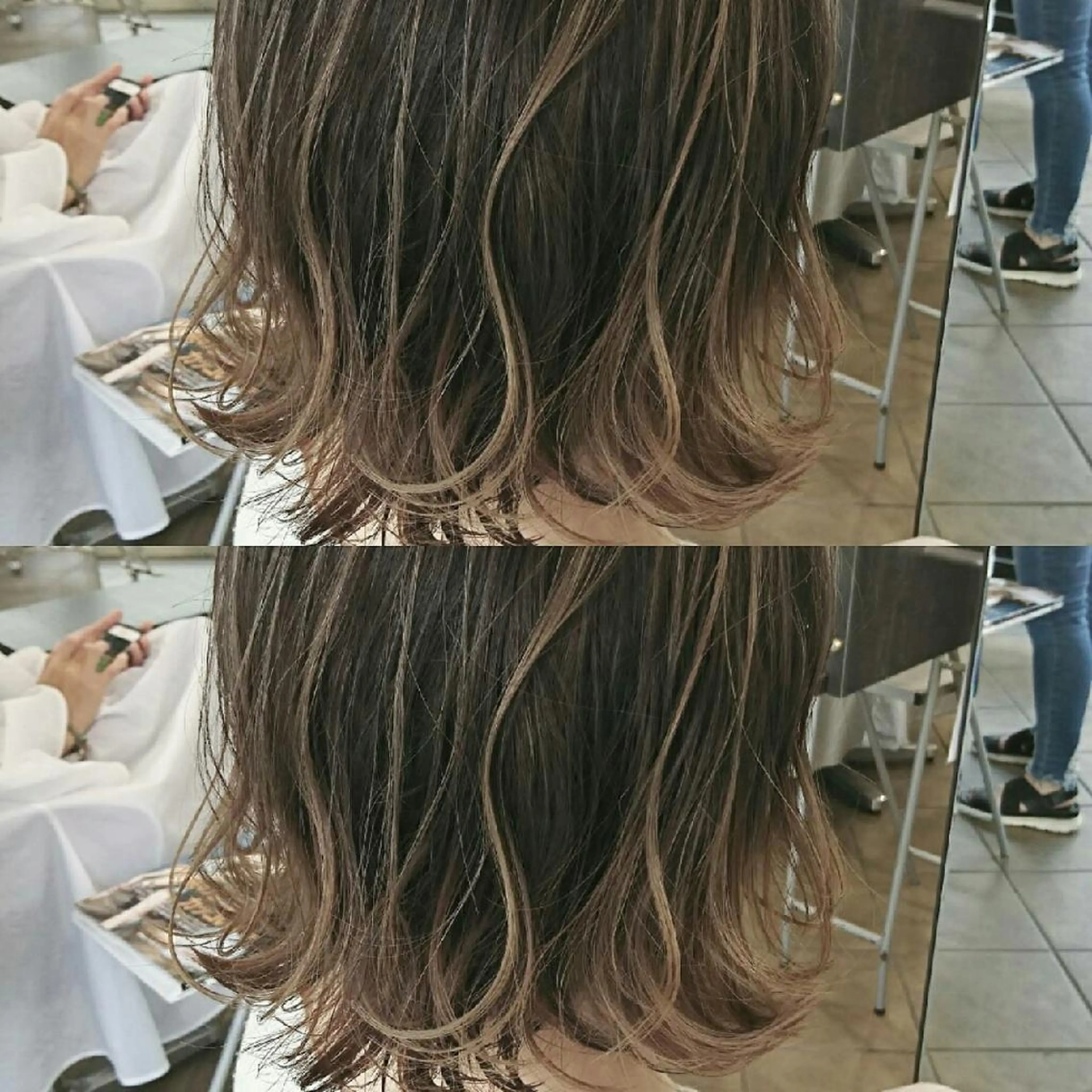 ショート ハイライト ヘアカラー Luisハイライト　 喜連瓜破、髪質改善のヘアスタイル