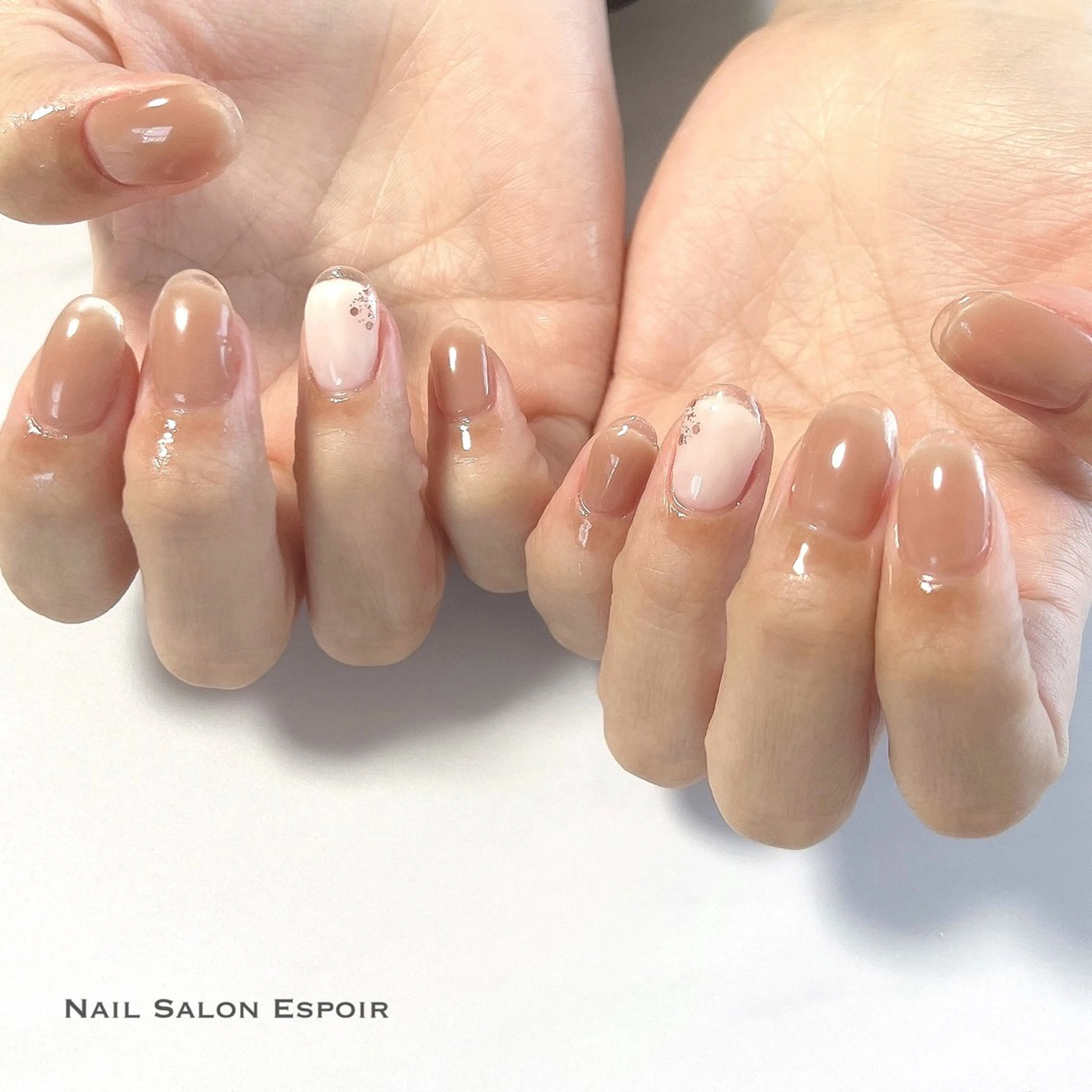 ネイル クリアネイル 長さ出し フレンチネイル Nail Salon Espoirのネイルデザイン