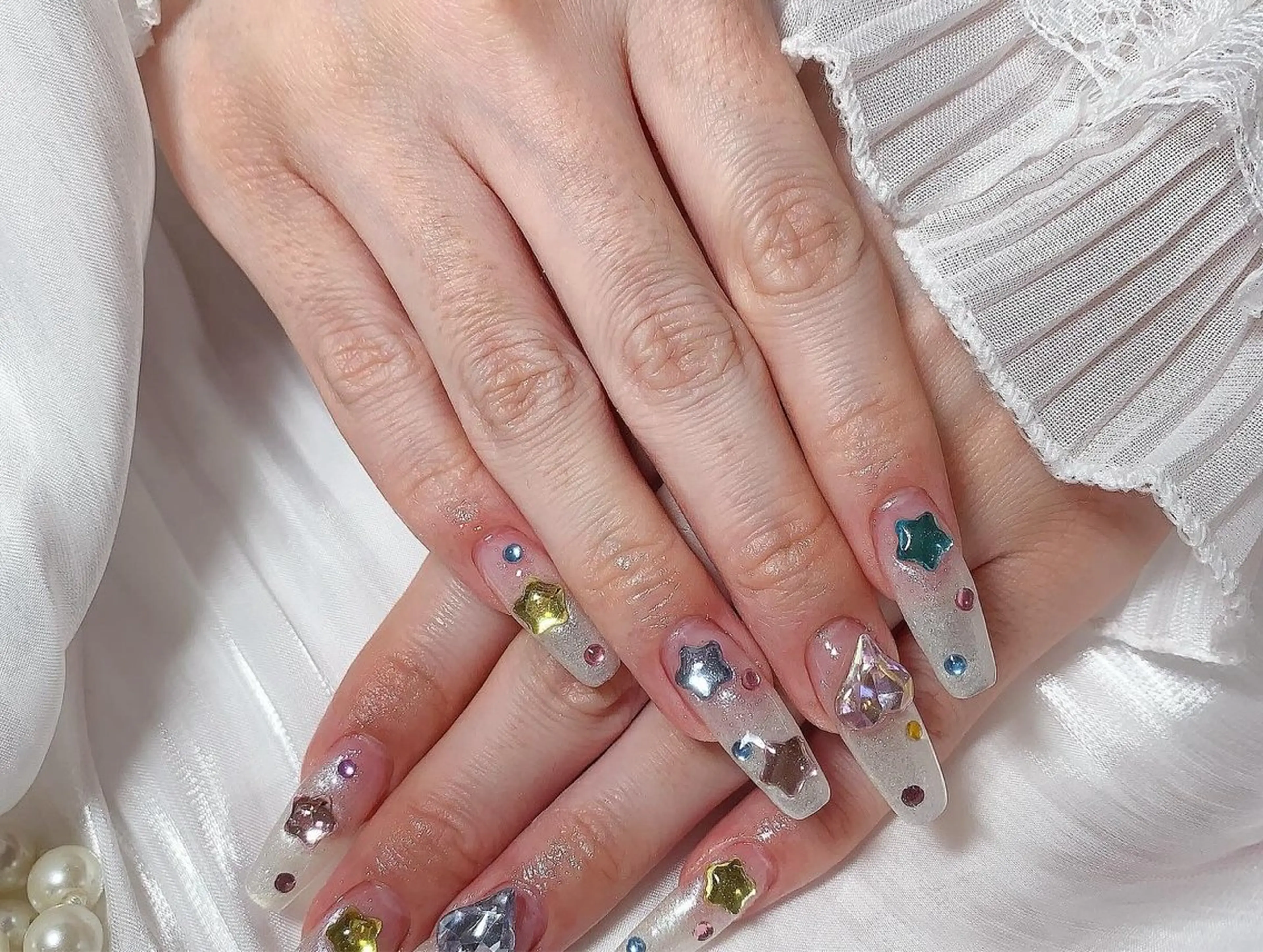 ネイル ネイルサロンAiri 長さ出し·シンプルのネイルデザイン