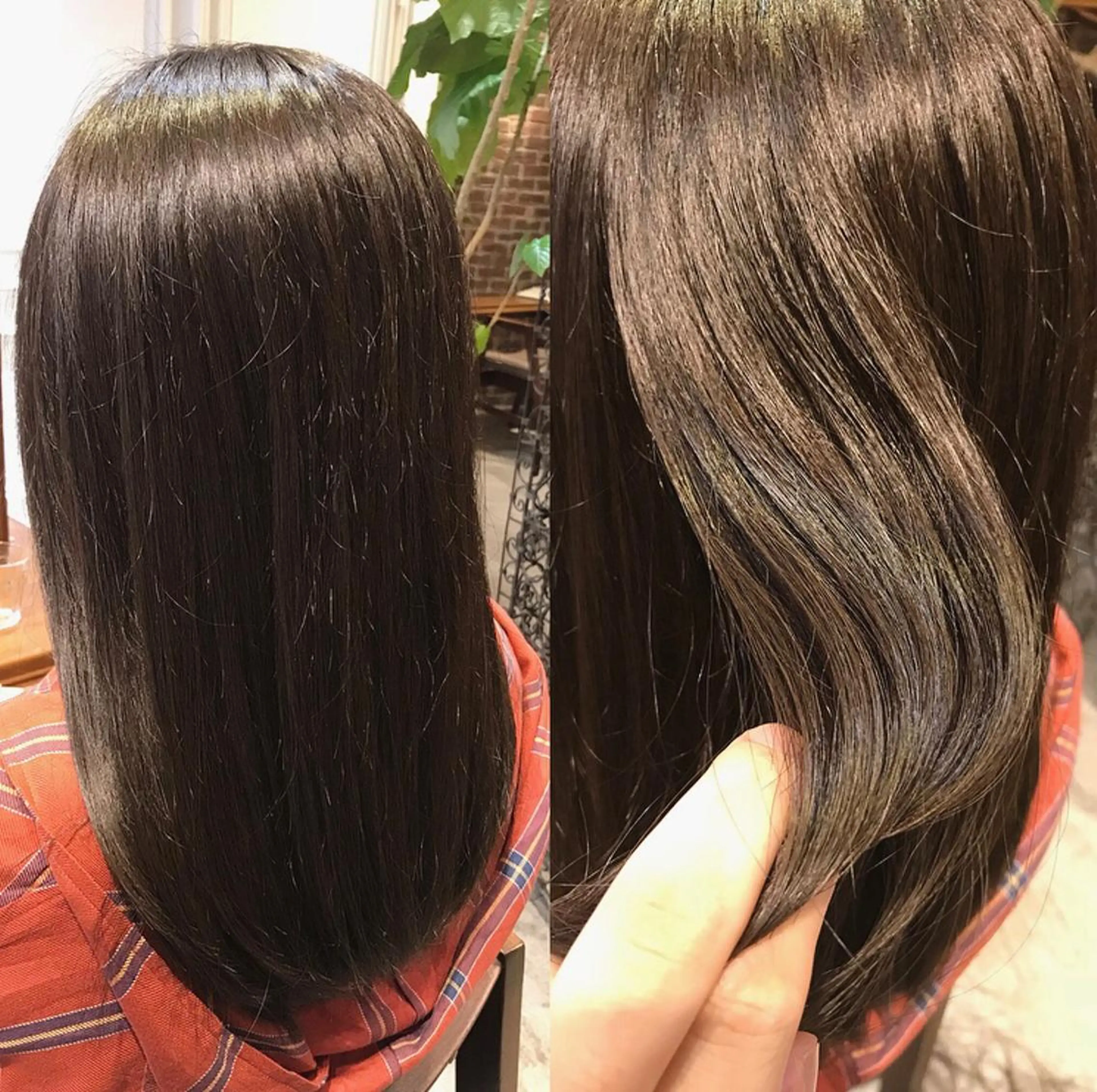 セミロング カラー ヘアアレンジ アッシュ ミント SALOWIN銀座VORT所属・小林 佳祐のヘアスタイル