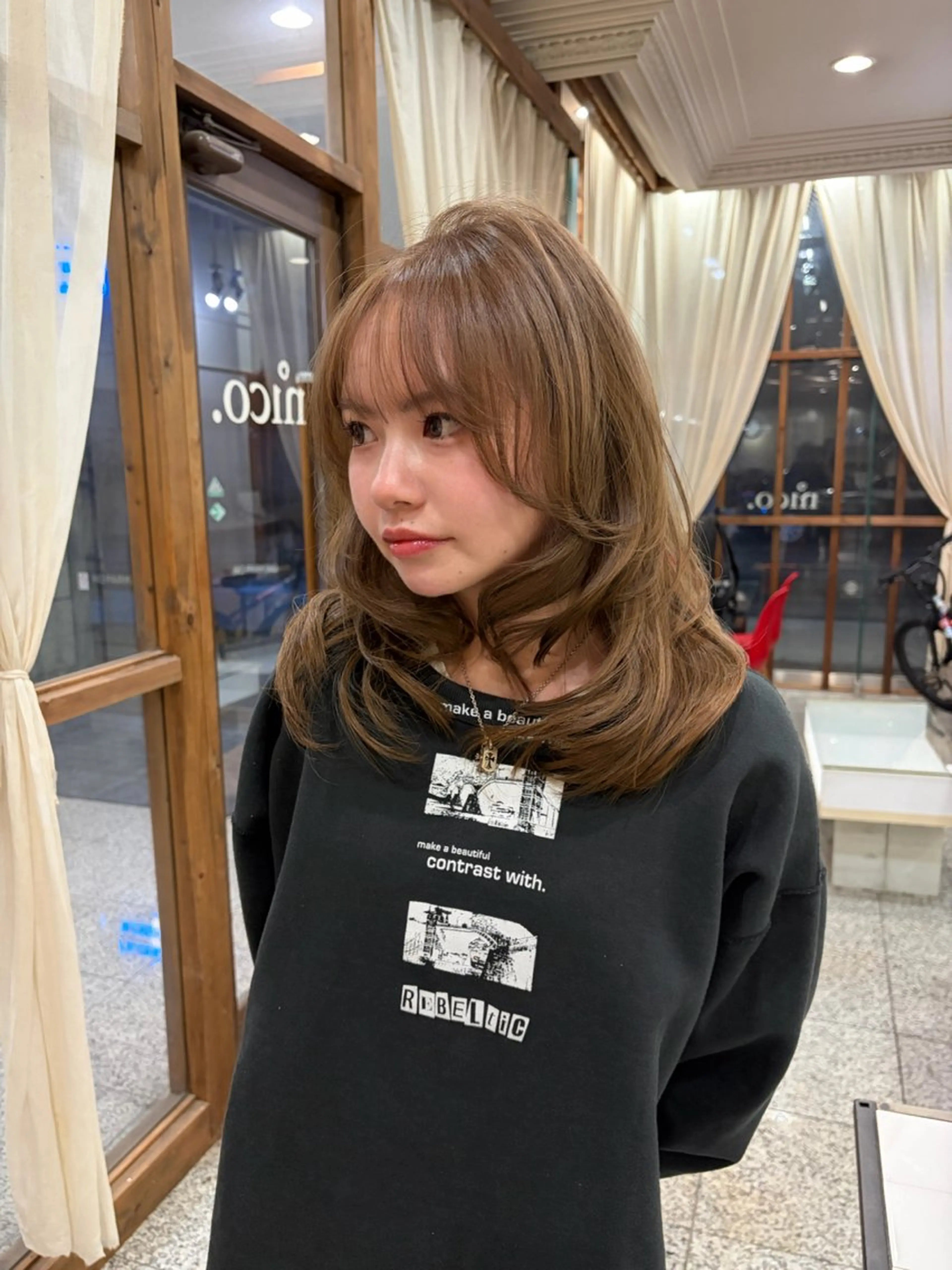 ミディアム レイヤーカット KANNA🩵 /nico心斎橋のヘアスタイル