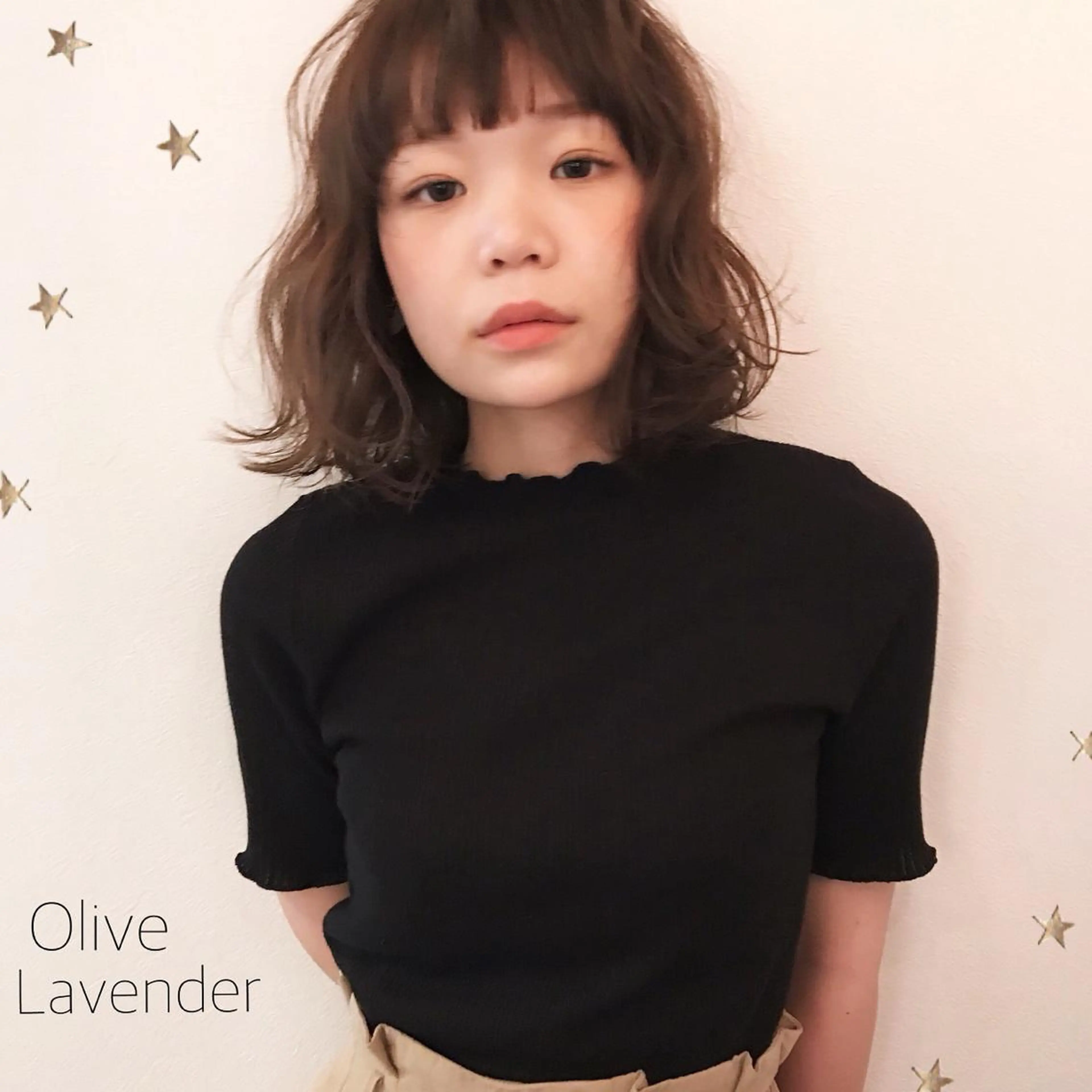 ミディアム カラー 市川 千夏のヘアスタイル