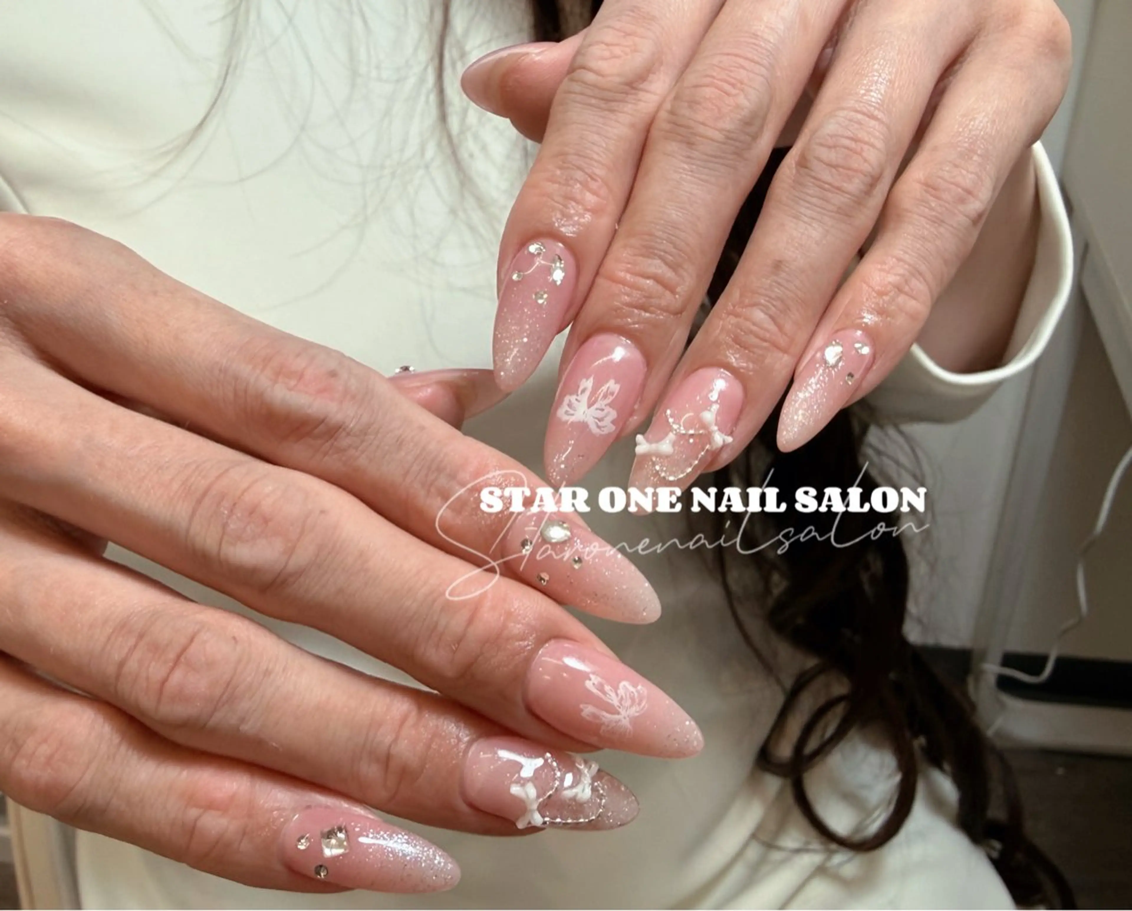 ネイル ハンドネイル 星 あみのネイルデザイン