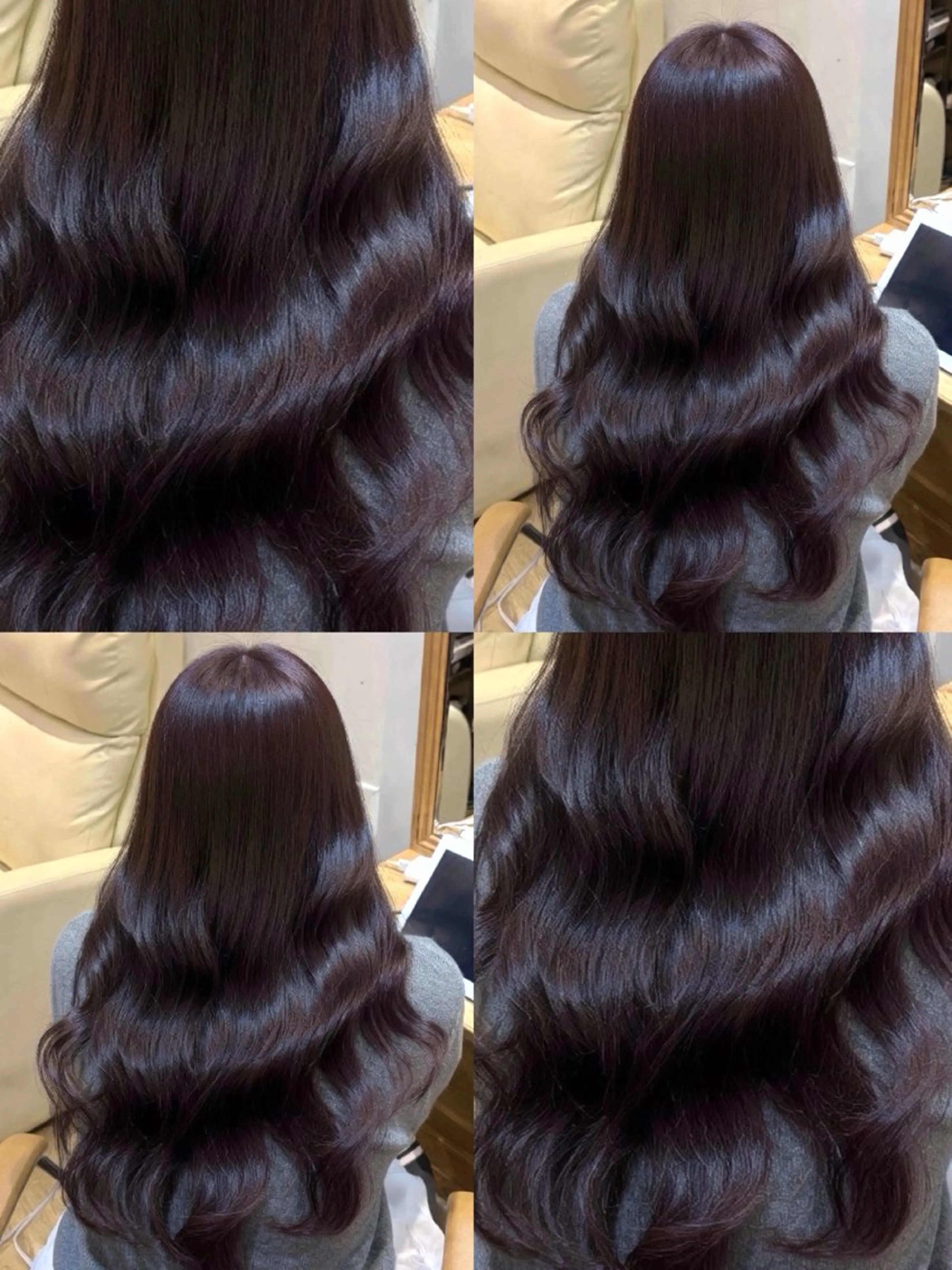 ロング カラー ヘアカラー トリートメント 👑髪質改善wカラー /ハイトーン/アユカのヘアスタイル