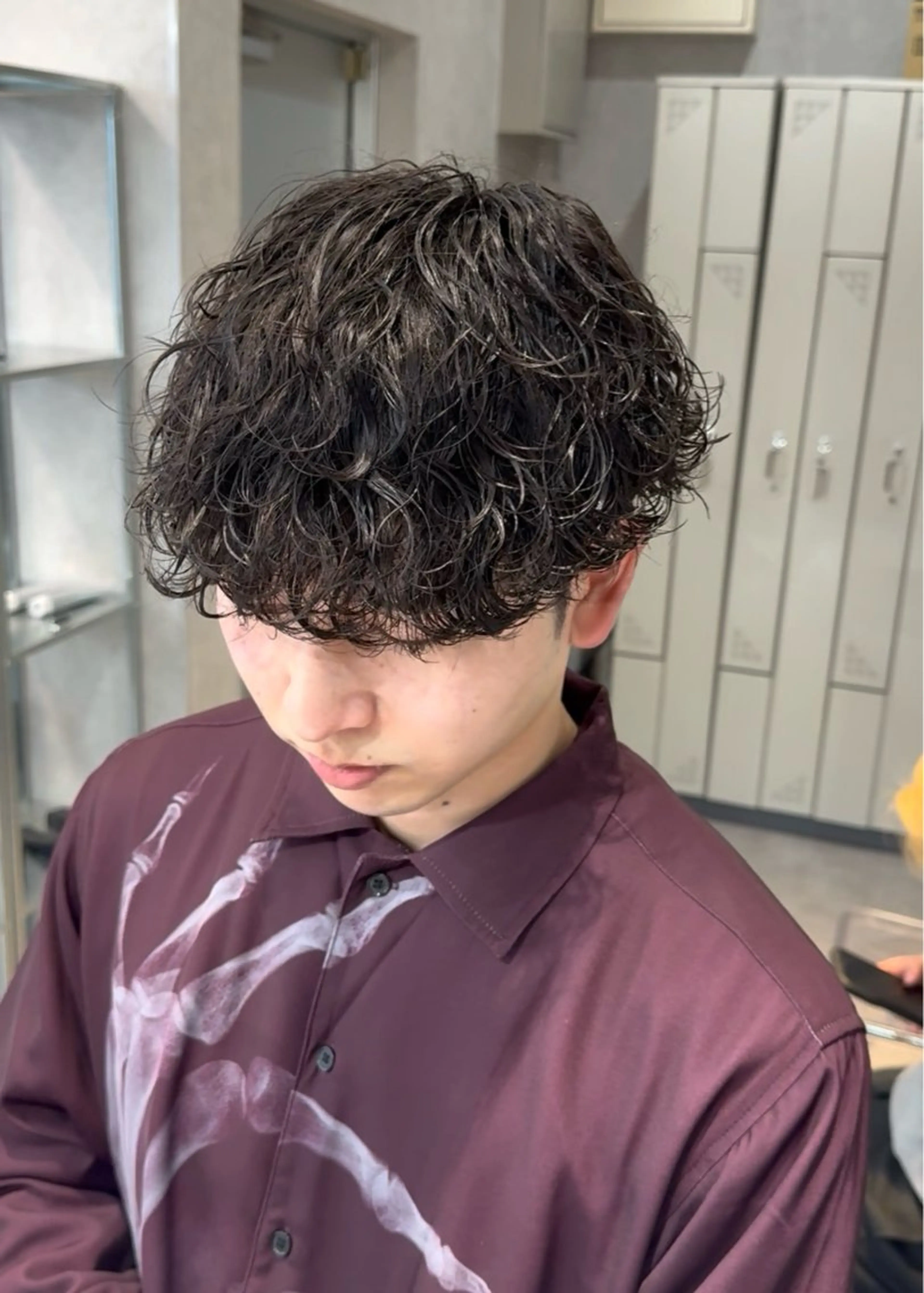 ミディアム パーマ メンズ ミディアムパーマ メンズパーマ 波巻きパーマ カット パーマ メンズパーマ職人/ 天神/tatsukiのヘアスタイル