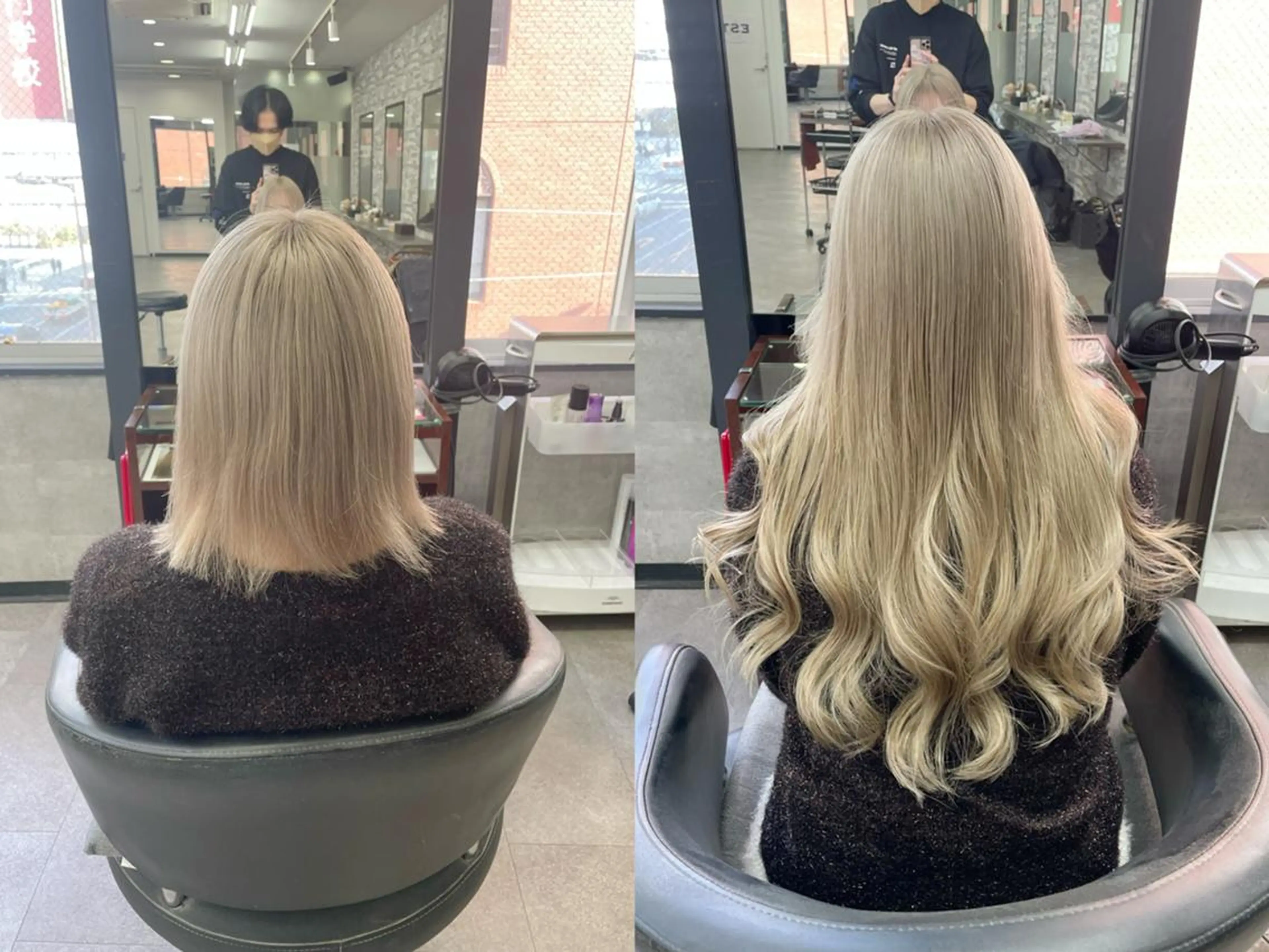 ロング ヘアカラー エクステ 💎馴染むエクステ× 縮毛矯正TOMO💎のヘアスタイル