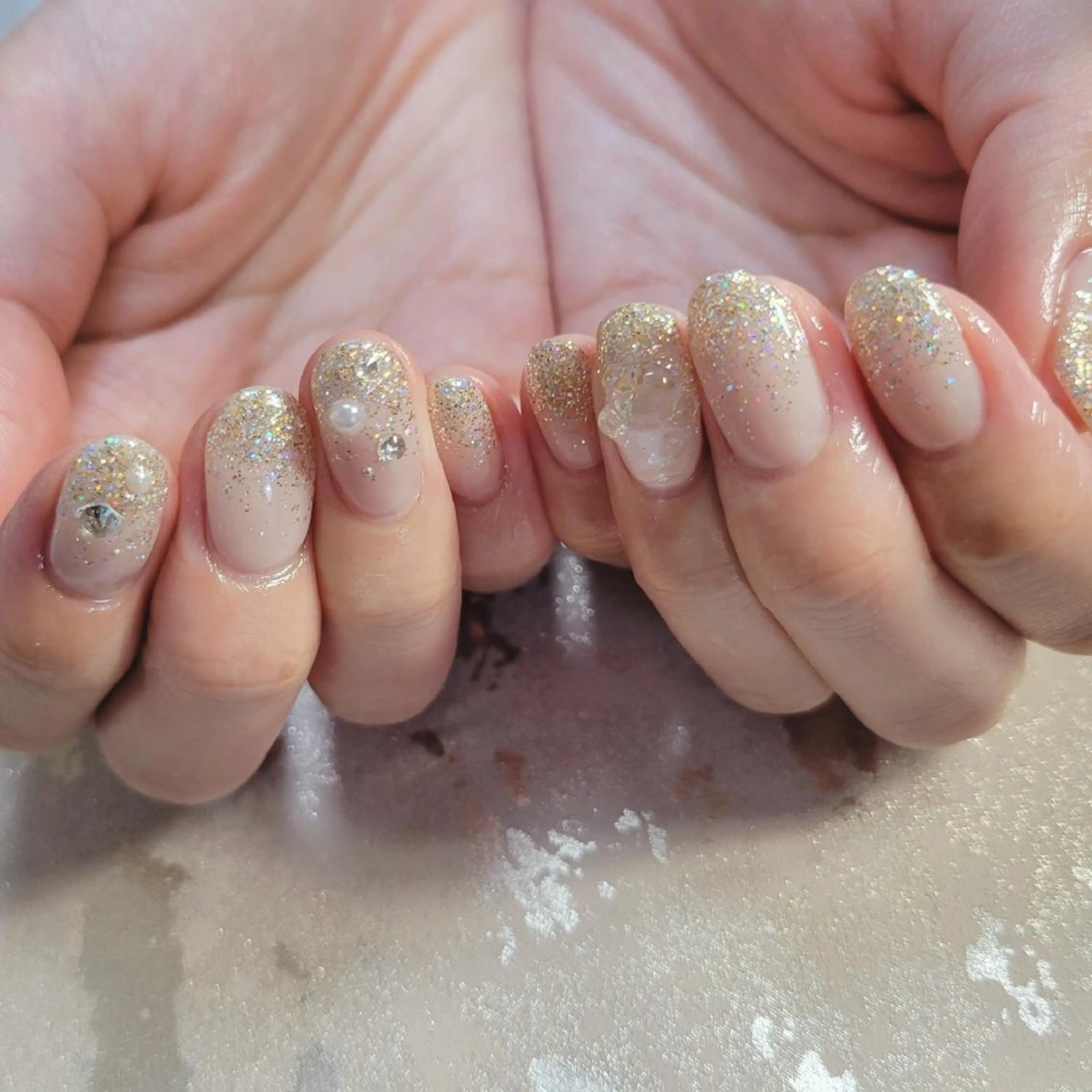 ネイル ラメ(グリッター) ネイルサロンほっこり kanaのネイルデザイン