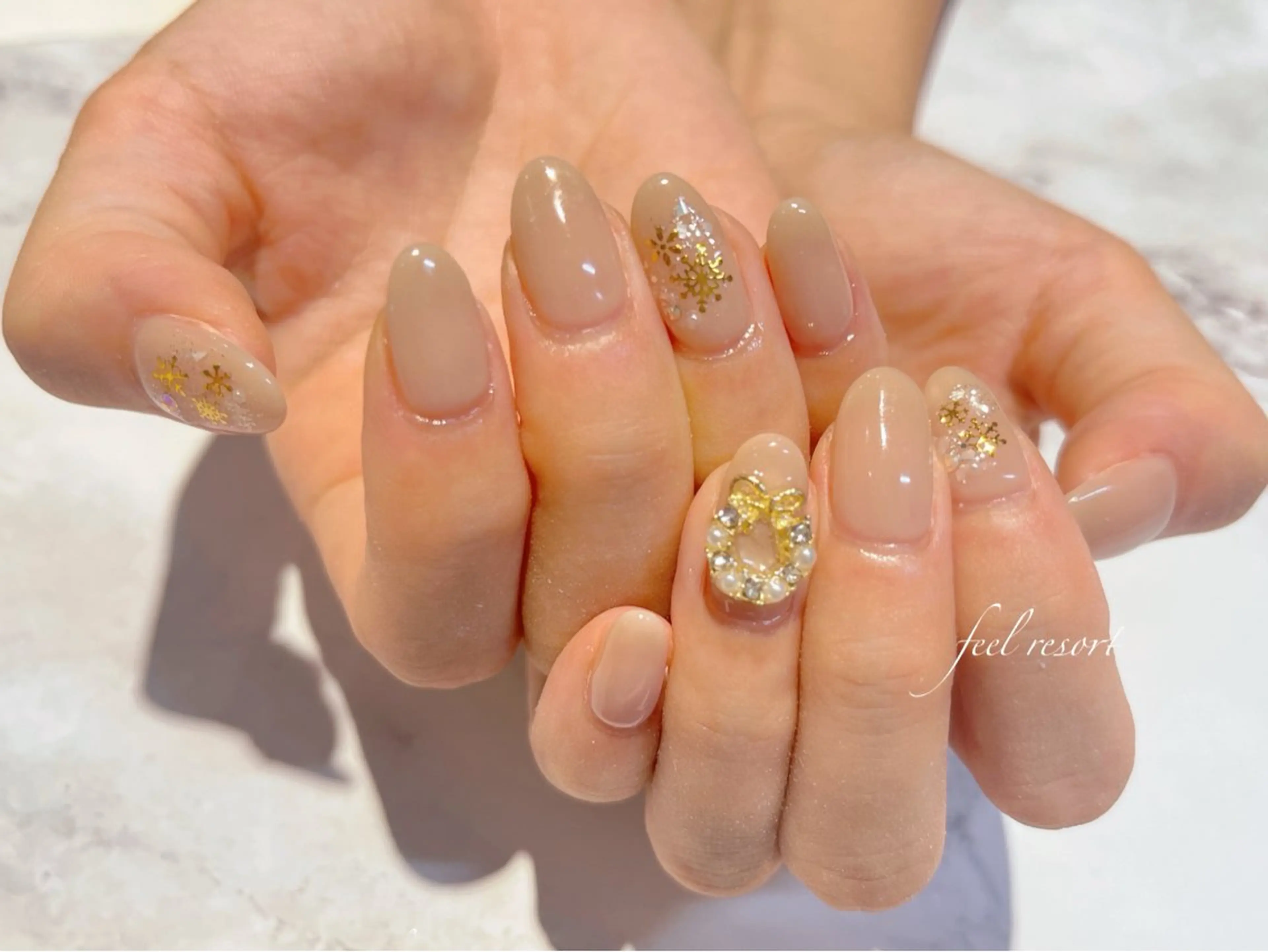 ネイル 長さ出し フットネイル フレンチネイル ジェルネイル ガラスフレンチ ハンドネイル Lien（リアン） 銀座駅6分のネイルデザイン