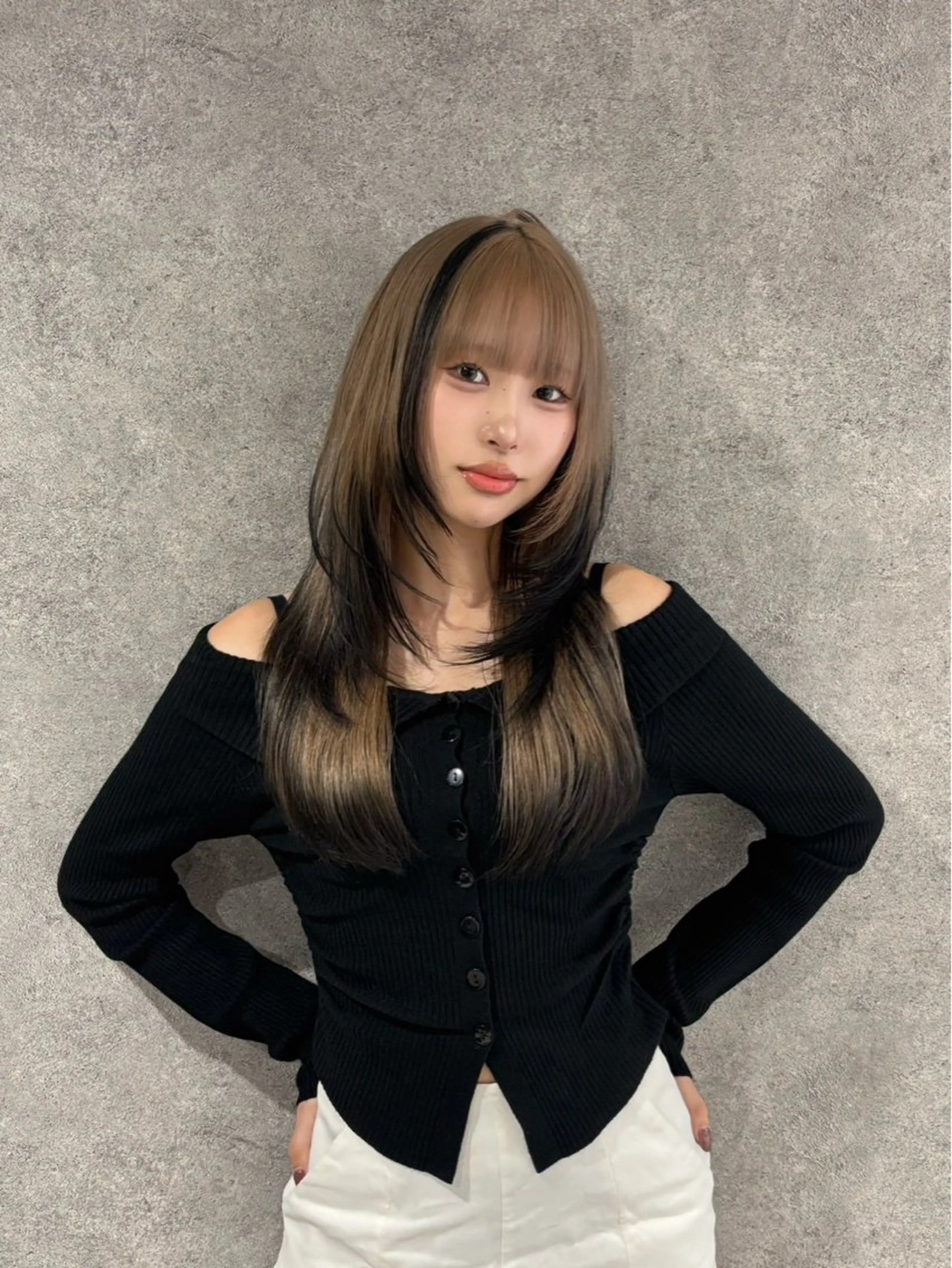 ロング カラー レイヤーカット ヘアカラー トリートメント 紅都🫧透明感 水光カラー🫧のヘアスタイル