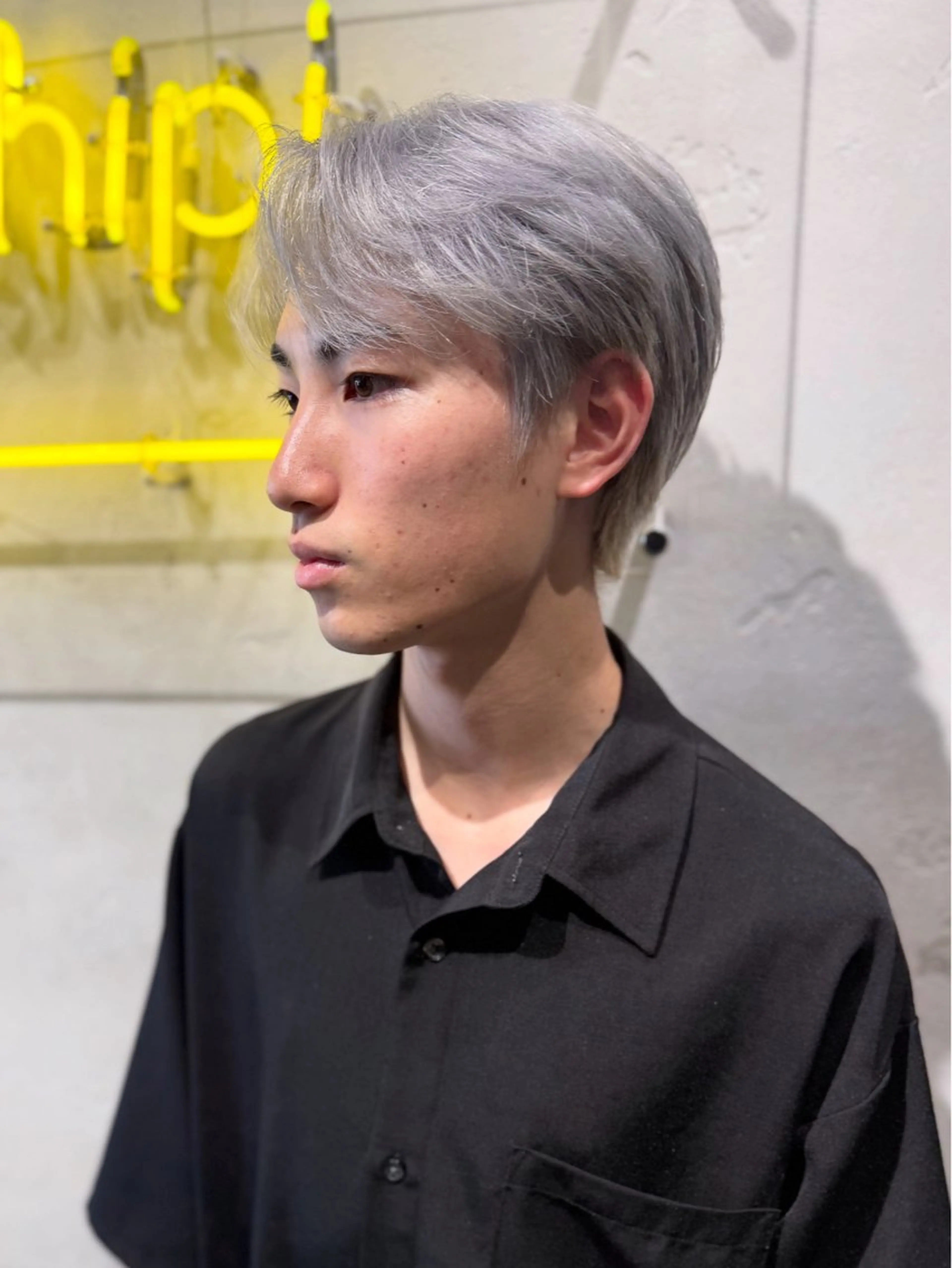 ショート カット ヘアカラー kanta 梅田 韓国ハイトーンのヘアスタイル