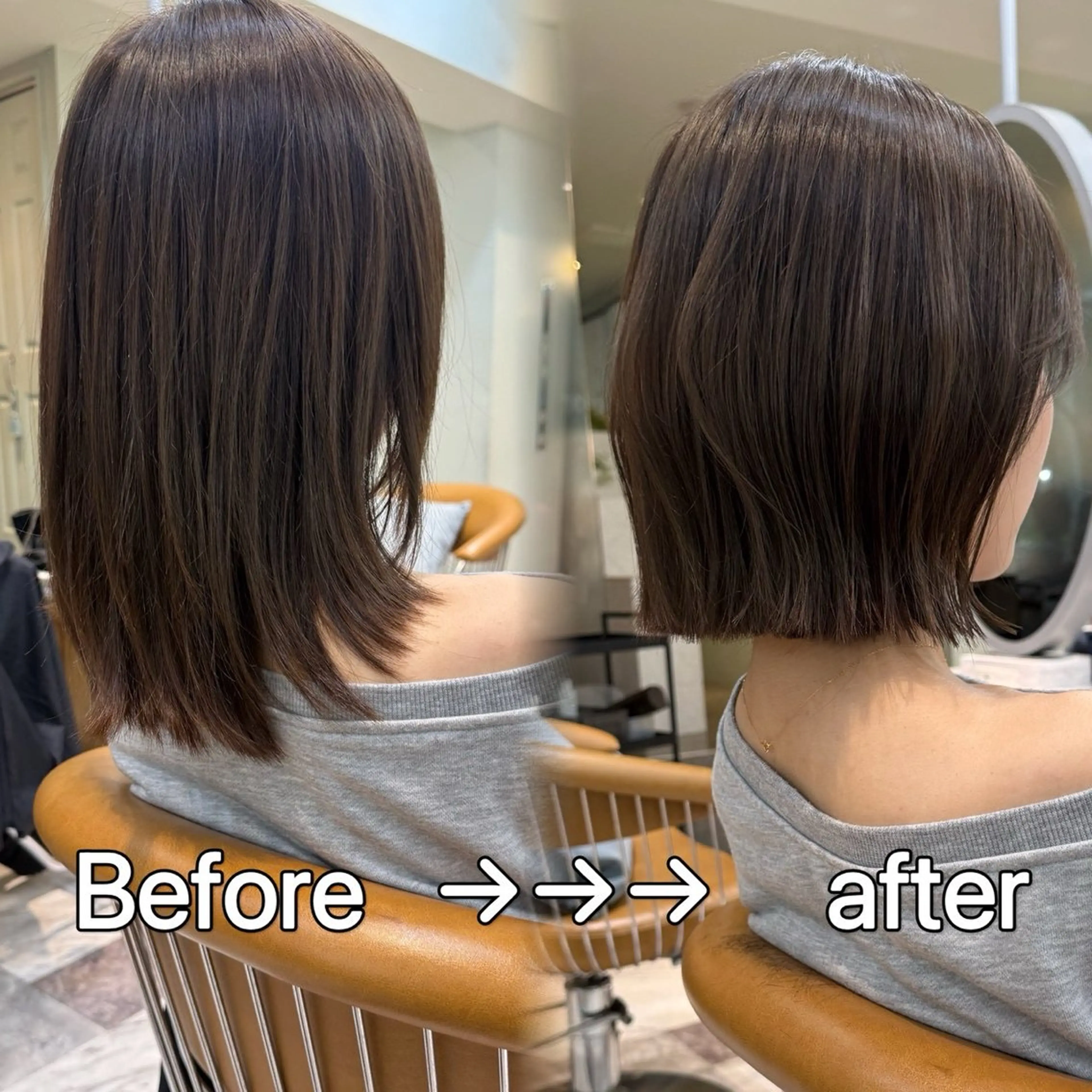 ミディアム カット ヘアカラー トリートメント Lond jeloudのヘアスタイル