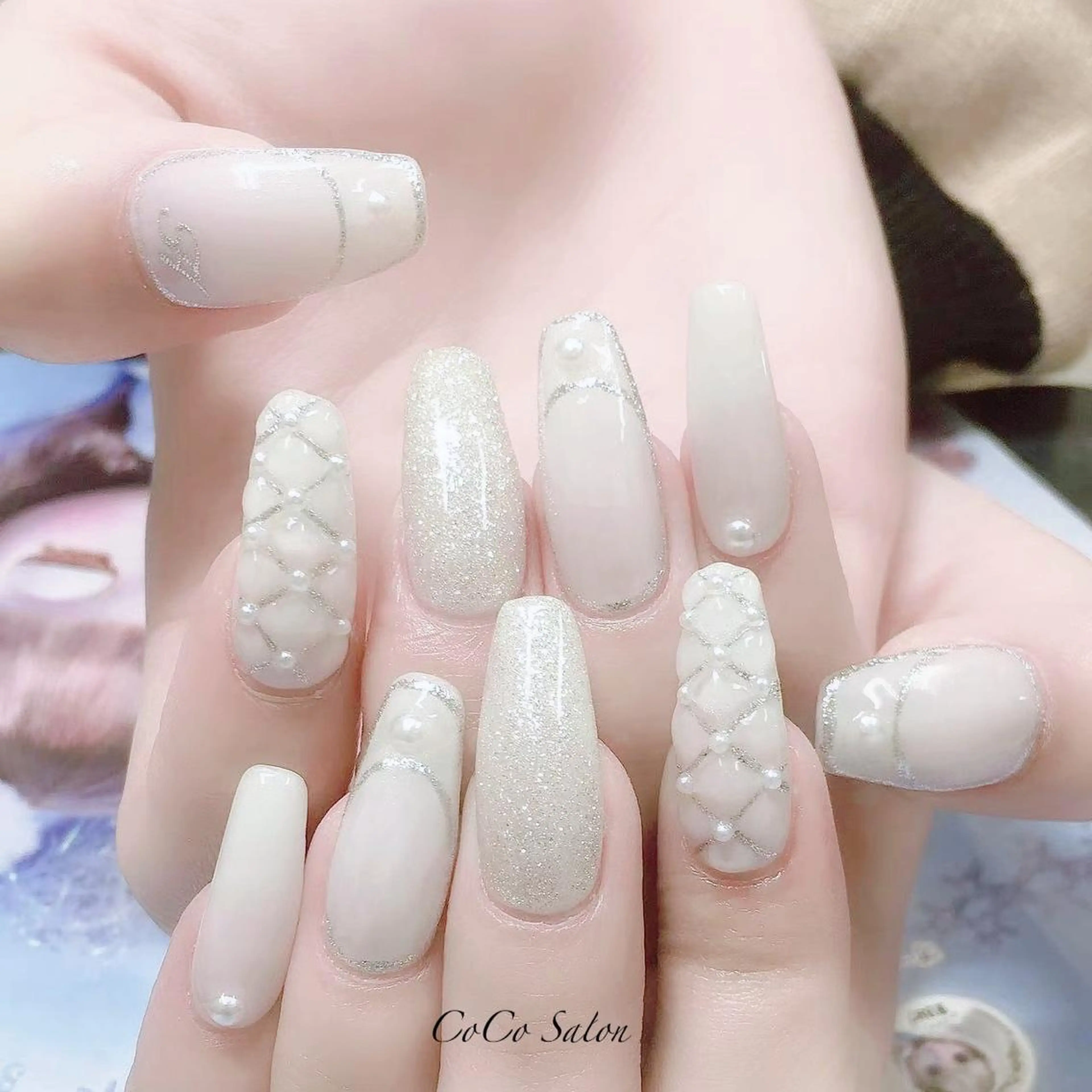 ネイル 長さ出し フレンチネイル ジェルネイル オフィスネイル ワンカラーネイル CoCoSalon ネイル/まつ毛予約のネイルデザイン