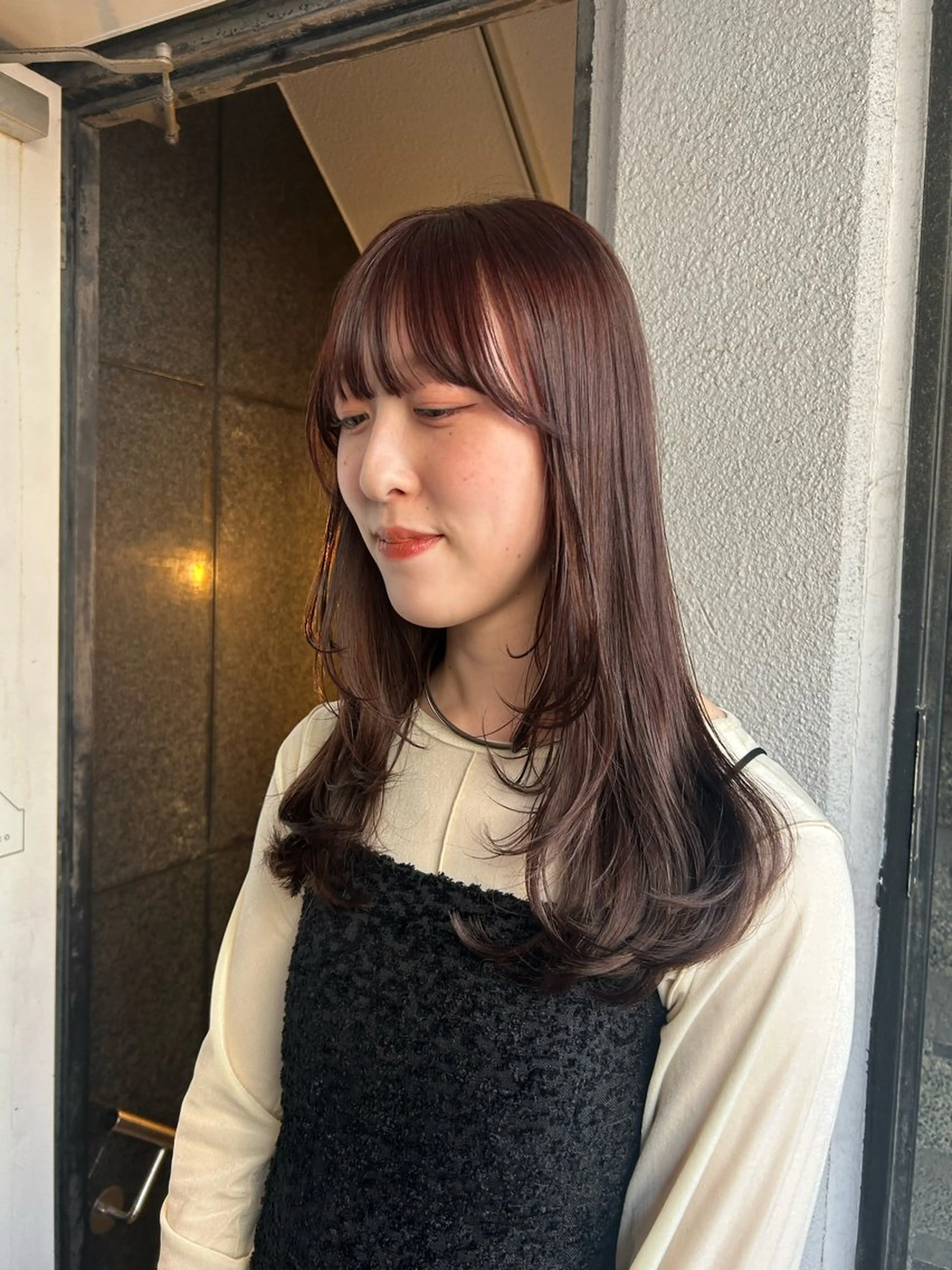 ロング レイヤーカット 似合わせパーマ 🪷なりたりみのヘアスタイル