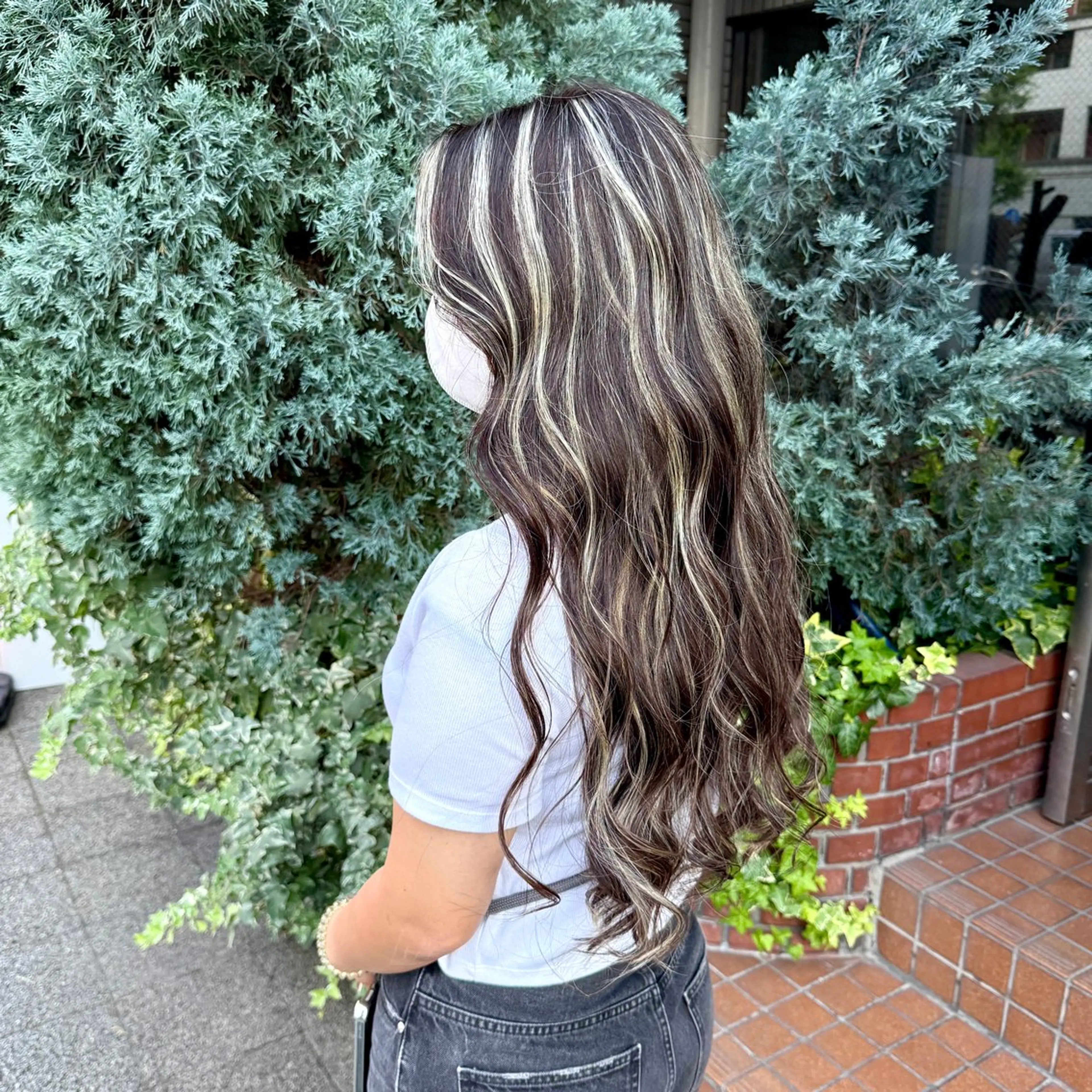 ロング カラー ハイライトカラー オレンジ ハイライト レイヤーカット ヘアカラー トリートメント 🌈ハイライト特化 🌈 🐶ノザワ🐶のヘアスタイル