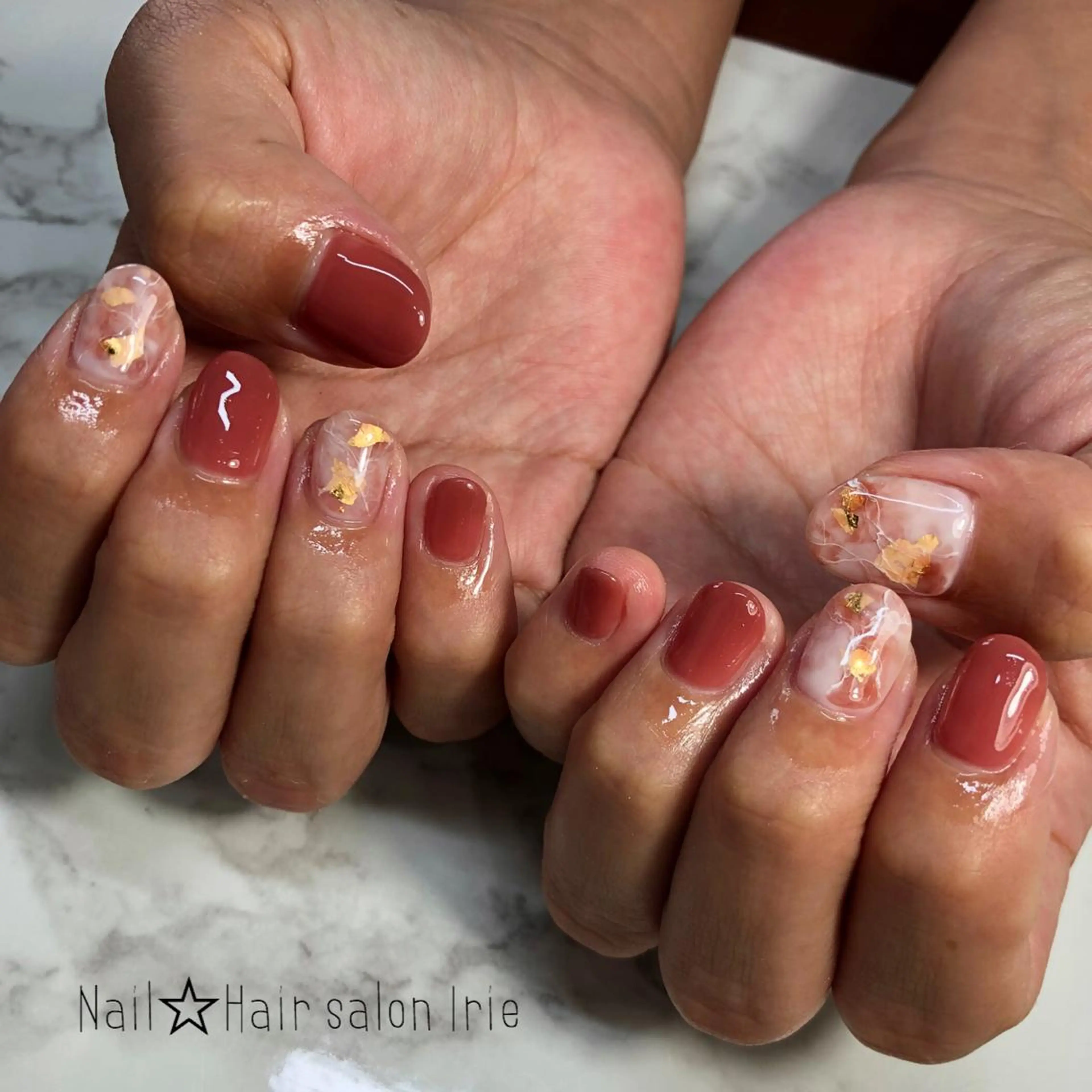 ネイル 持ち込み Hair salon Irie所属・與儀 知佳のネイルデザイン