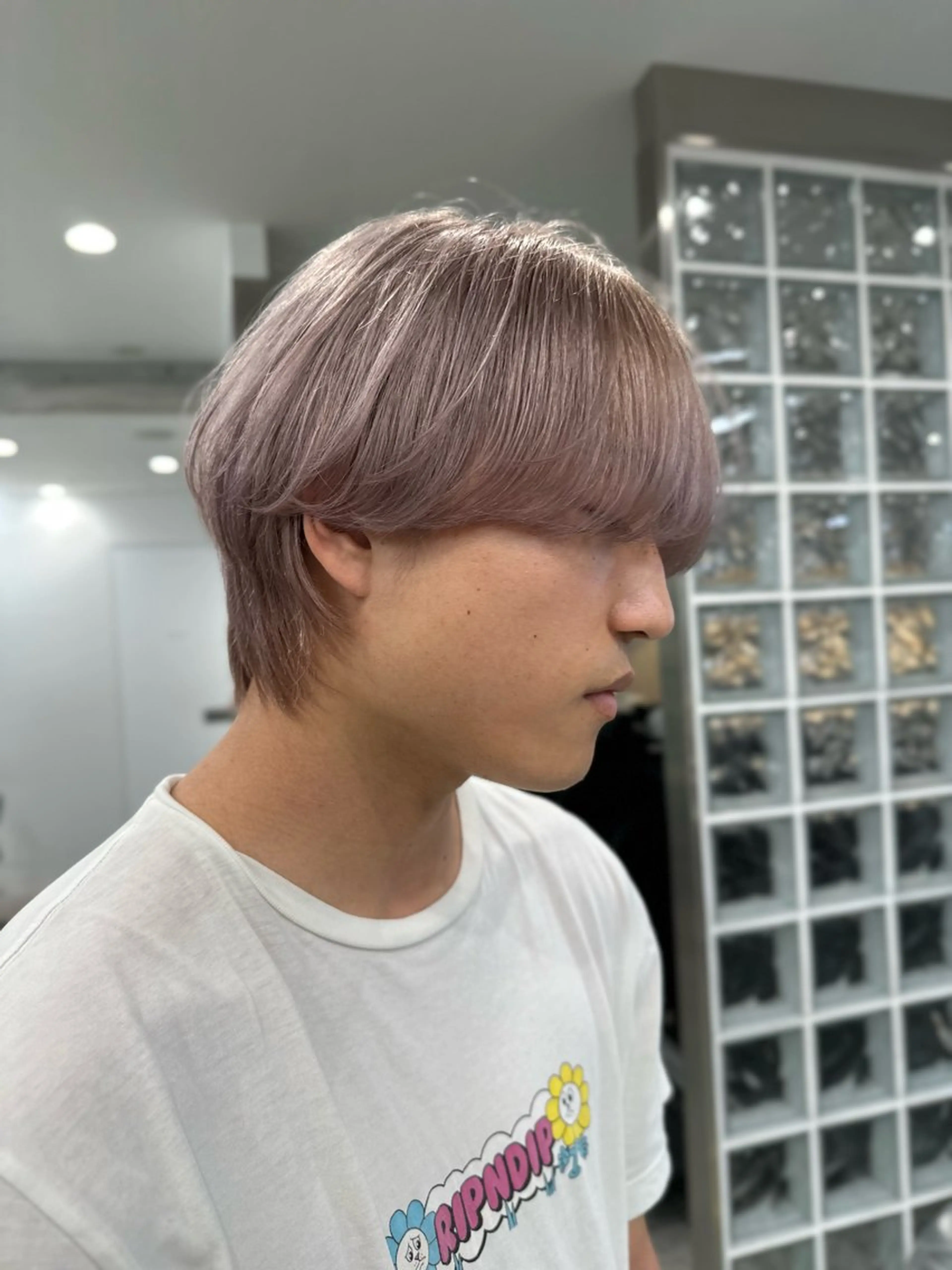 ショート メンズ ミルクティーベージュ /ボブ/あげは🎀のヘアスタイル
