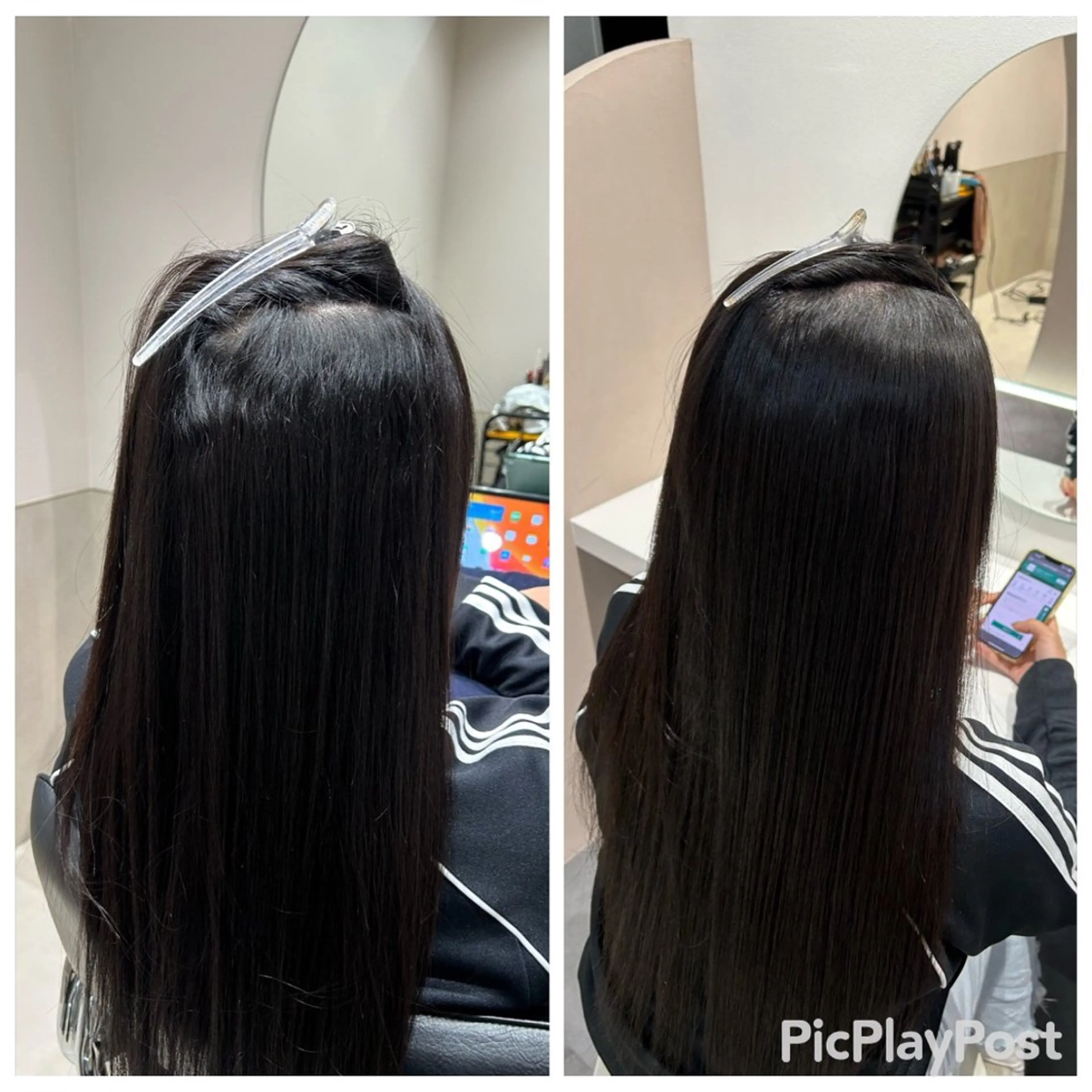 ロング ブリーチ縮毛矯正 /髪質改善/KEIのヘアスタイル