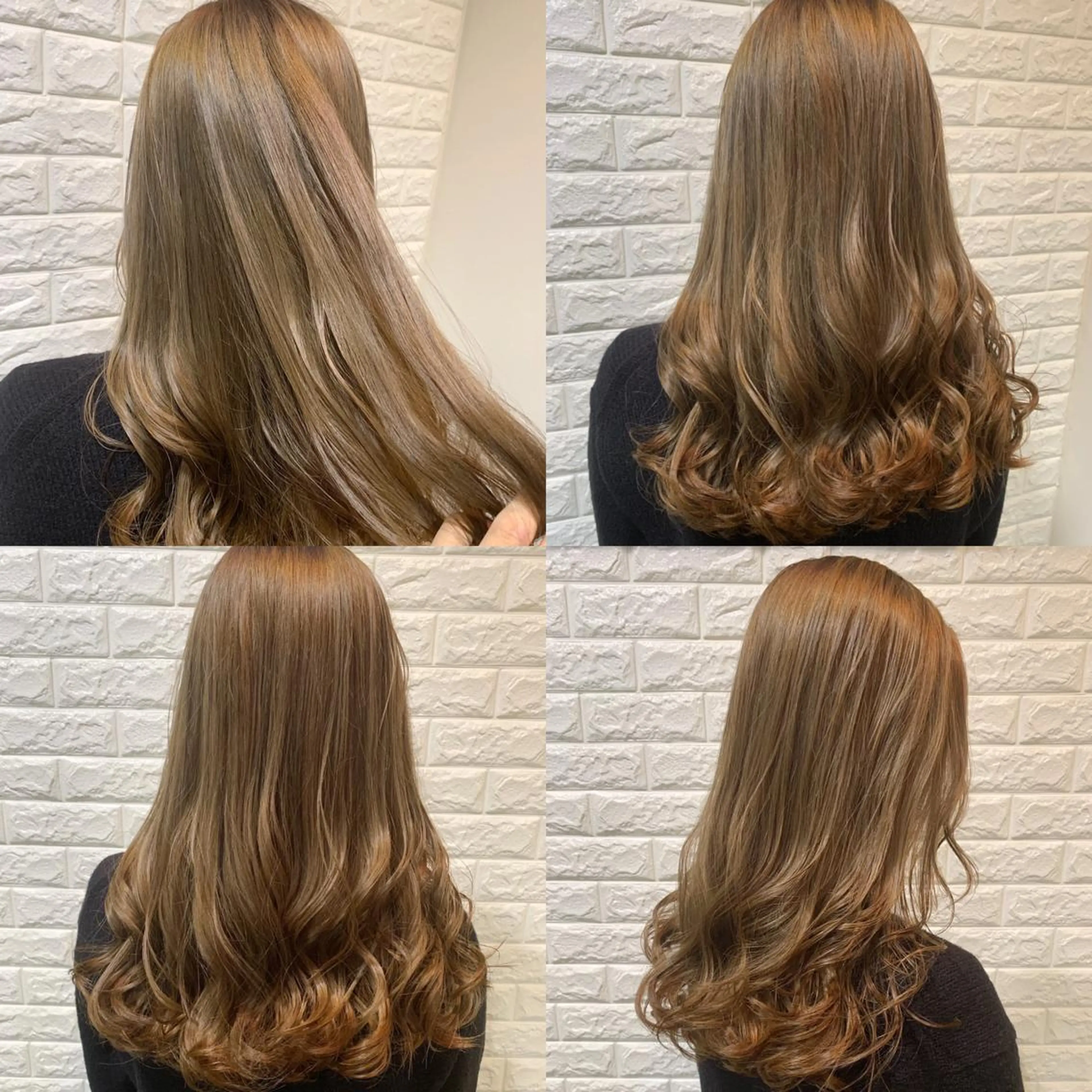 ミディアム カラー ヘアアレンジ ベージュカラー ブリーチ オレンジ 🌿‬ ܸAir 透明感🌱西村知佳のヘアスタイル