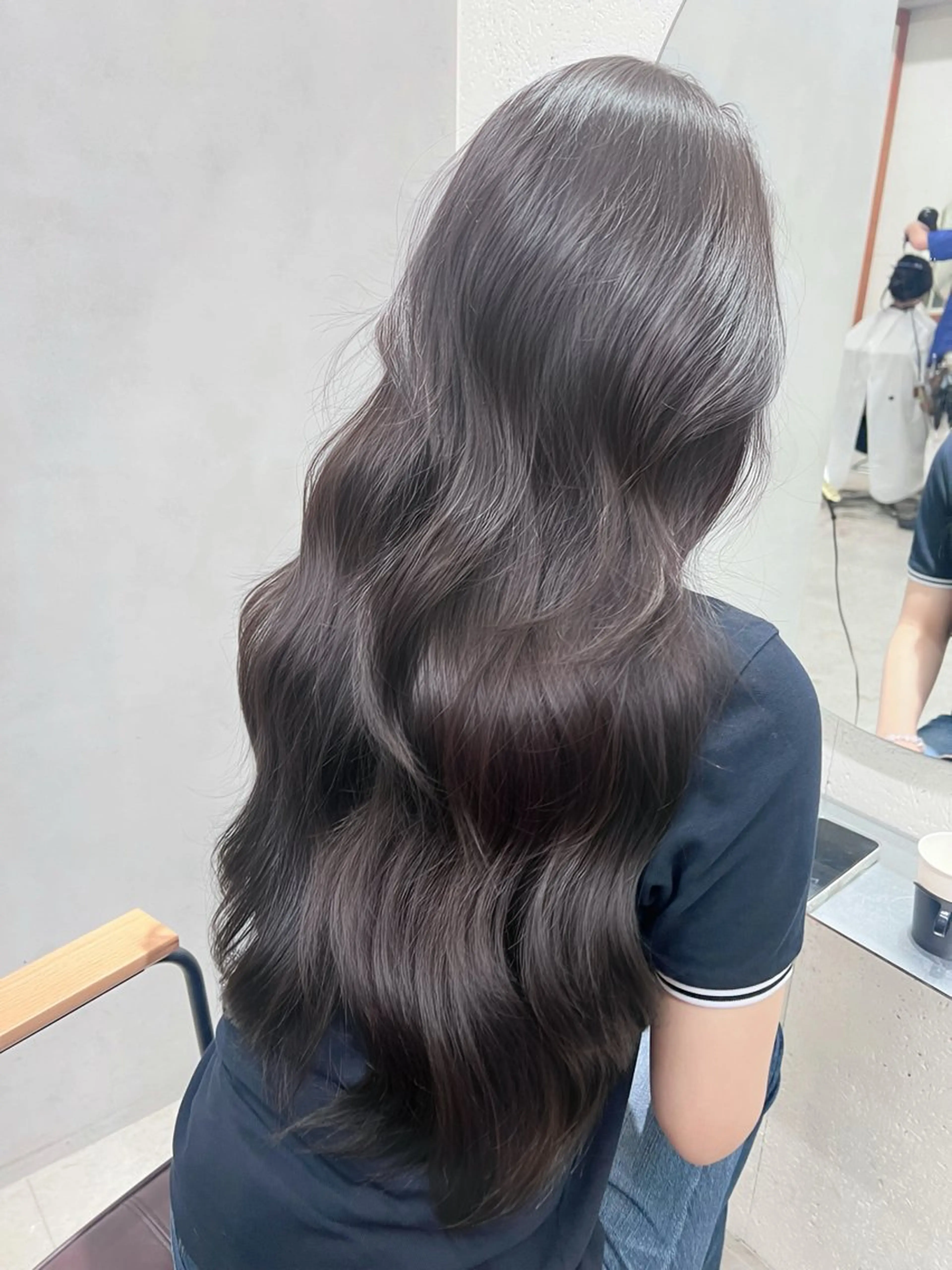 セミロング カラー ヘアアレンジ ショコラグレージュ グレージュ ヘアカラー トリートメント 大宮/山口 竣也のヘアスタイル