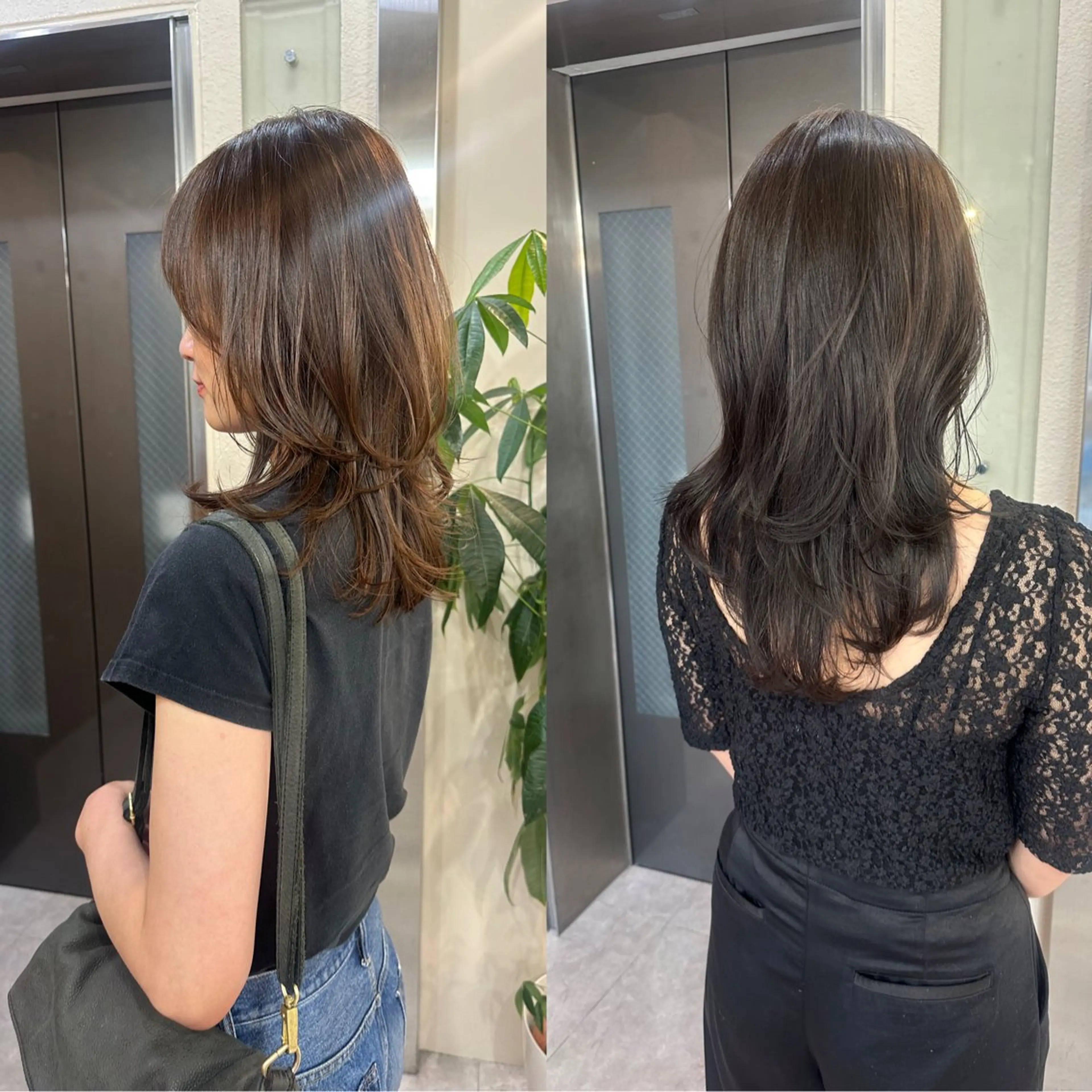 セミロング レイヤーカット 鎌倉 彩のヘアスタイル
