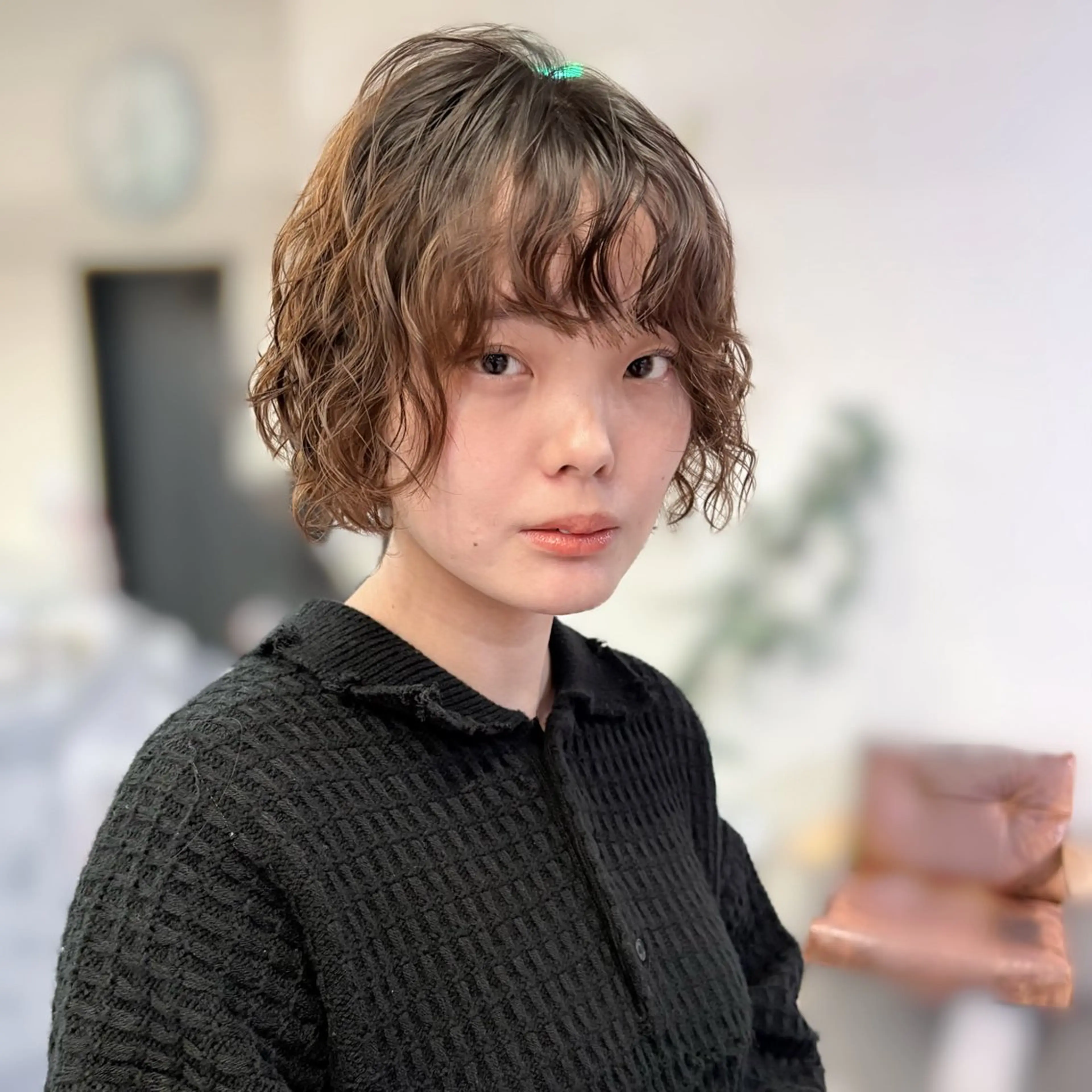 ショート パーマ ボブ 梅田美容室/レイヤー /ベージュ/miyuのヘアスタイル