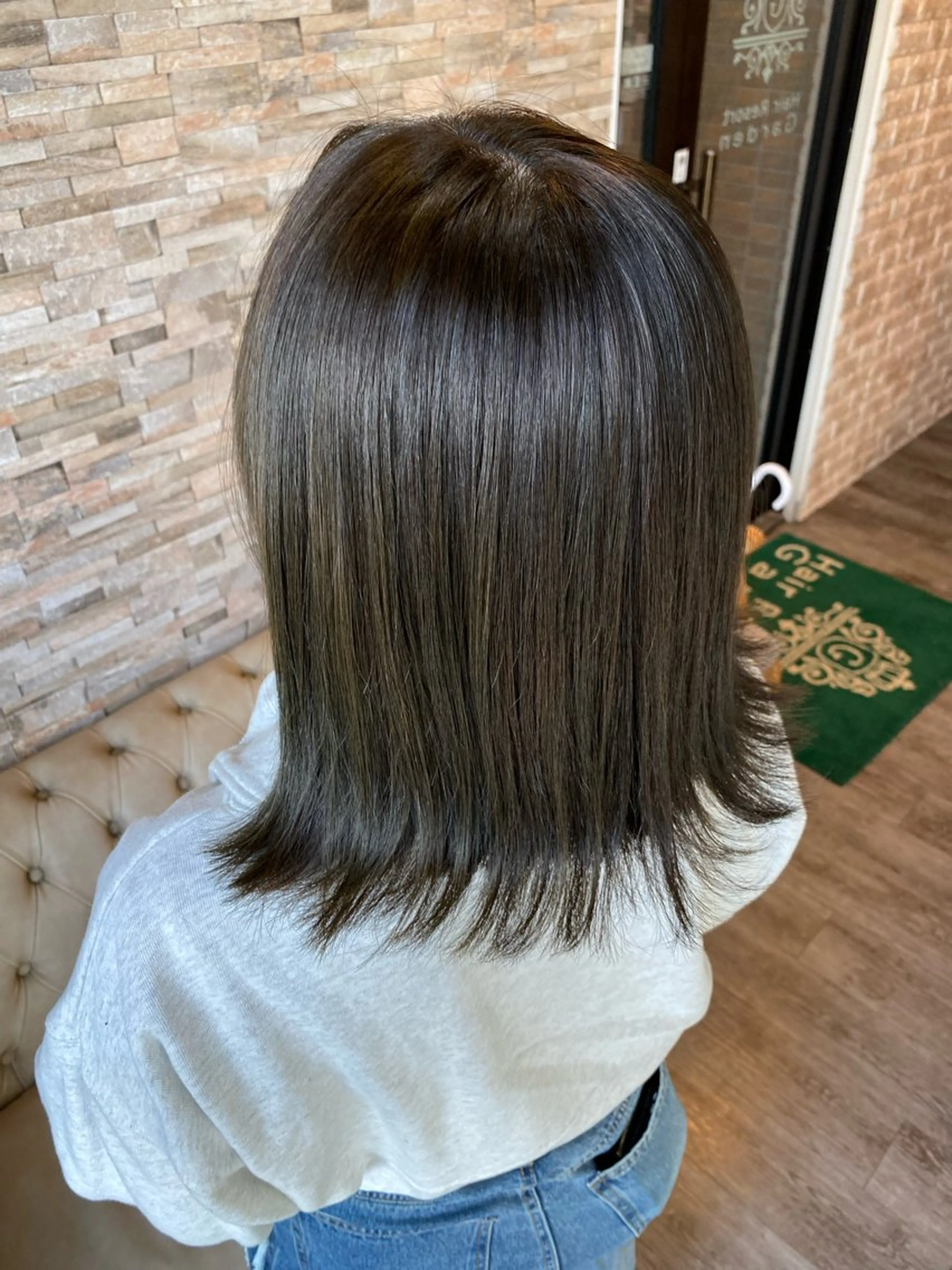 カラー オリーブカラー オレンジ ヘアカラー サイトウ 南柏のヘアスタイル