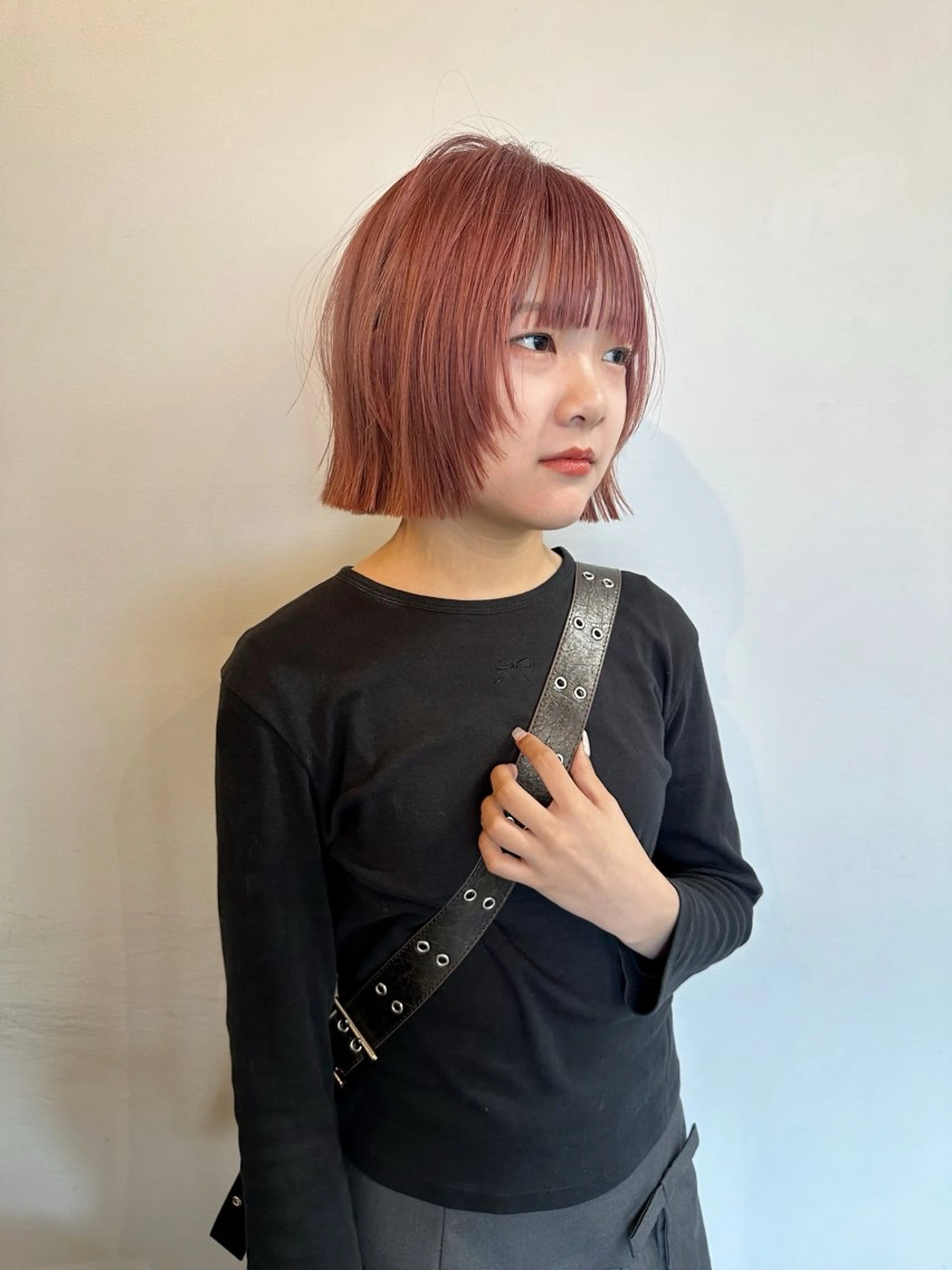 ショート 切りっぱなしボブ ボブ 顔まわりレイヤー レイヤーカット ハッシュカット🎀 レイヤーカットのヘアスタイル