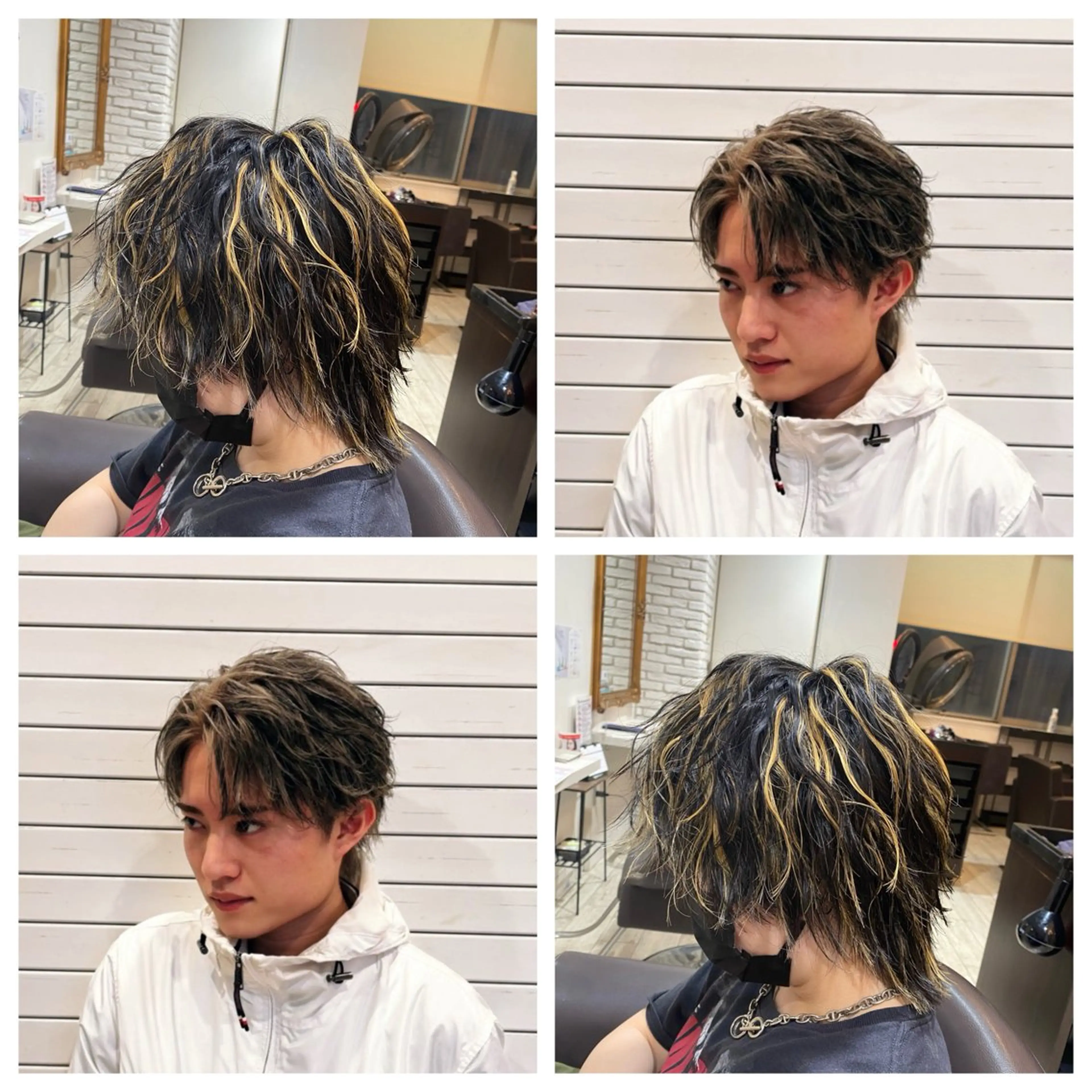 カット➕ハイライトorローライト【メンズ　ローライト　メンズカット　デザインカラー　メッシュ　ハイライト】の写真