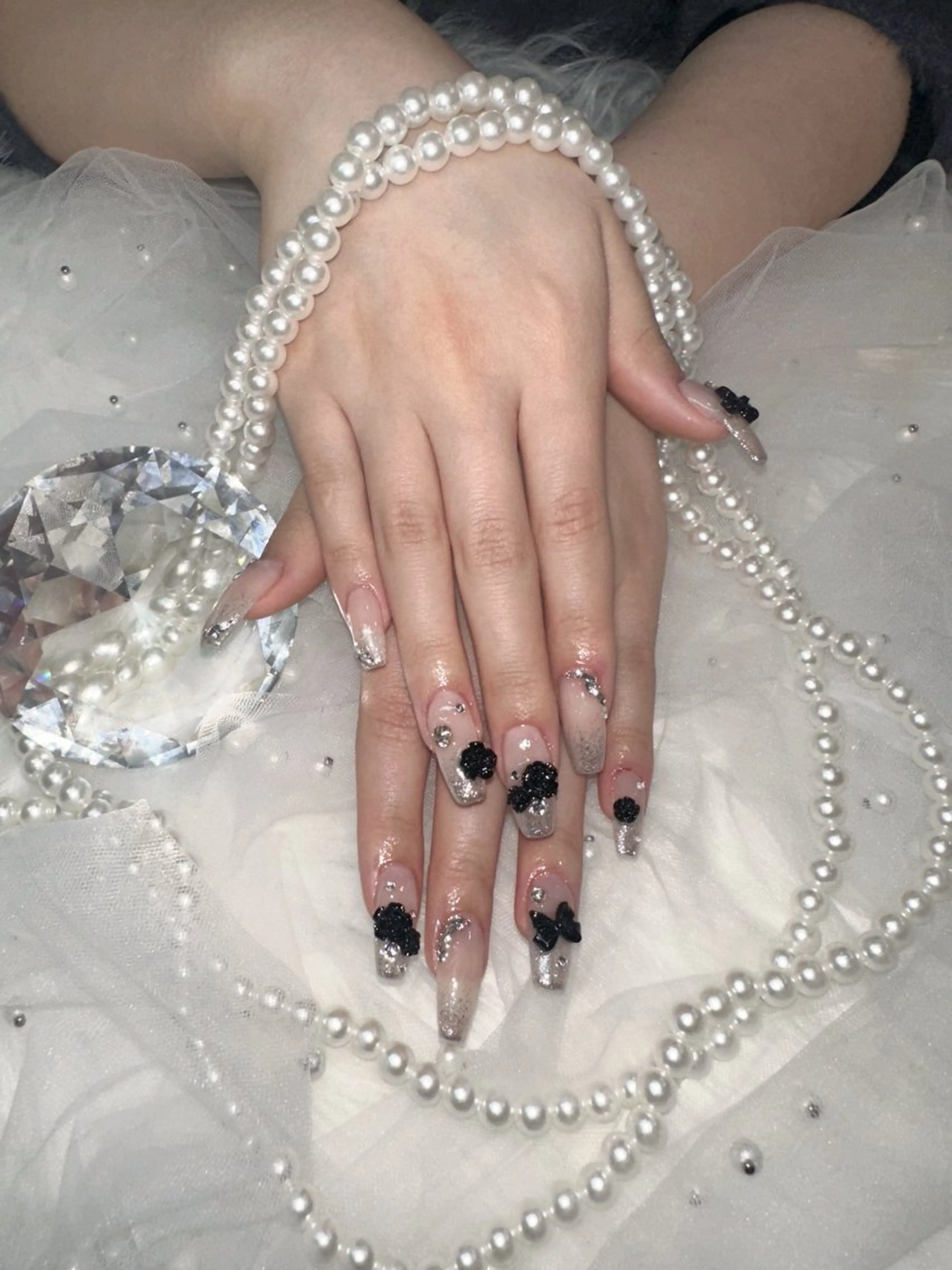 ネイル ロングネイル スカルプネイル ワンホンネイル icy nail れいあのネイルデザイン