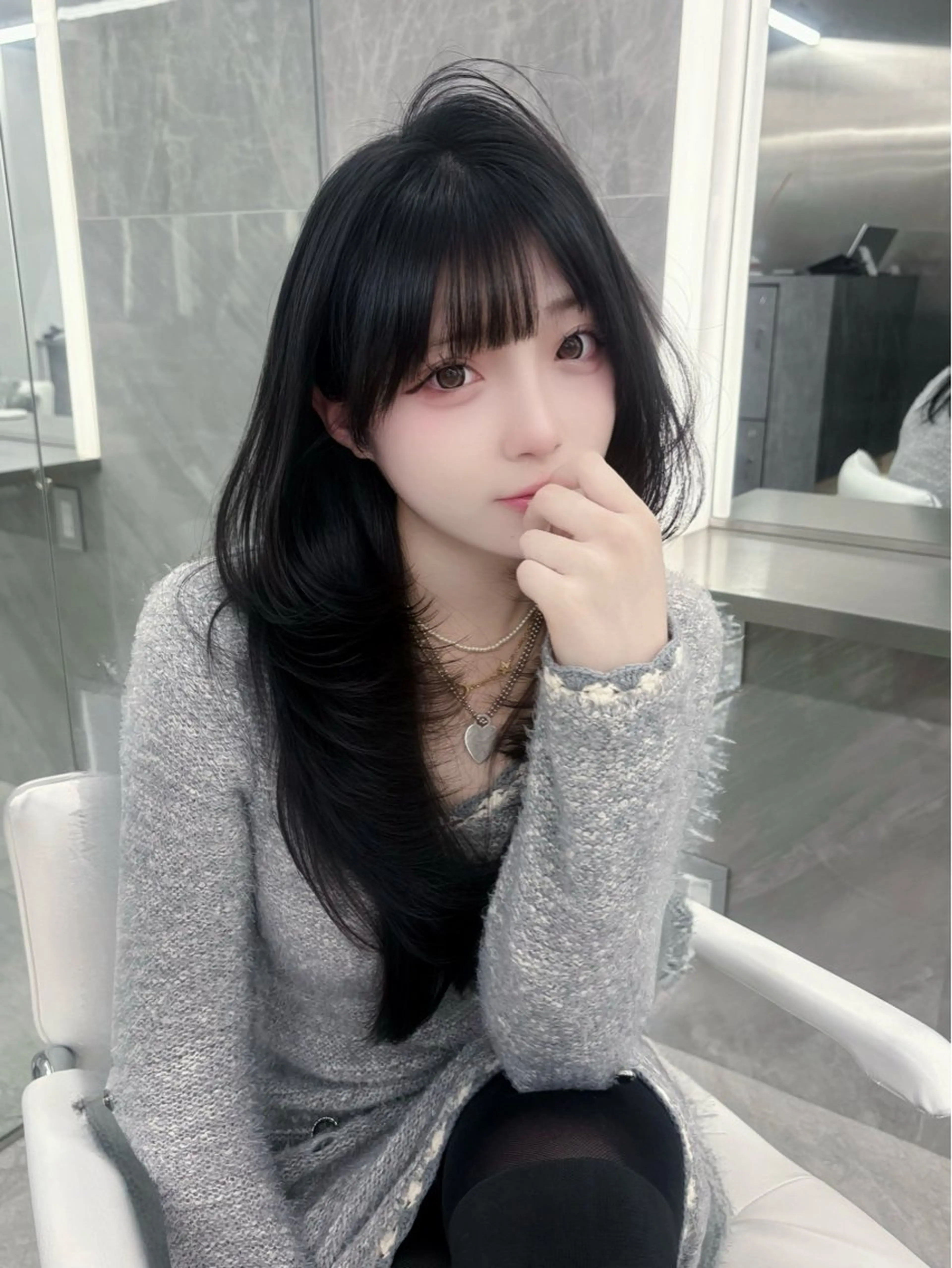 ロング カラー MAEUL NAGOYA所属・⛓ワンホンレイヤー 🥀🖤/あいりのヘアスタイル