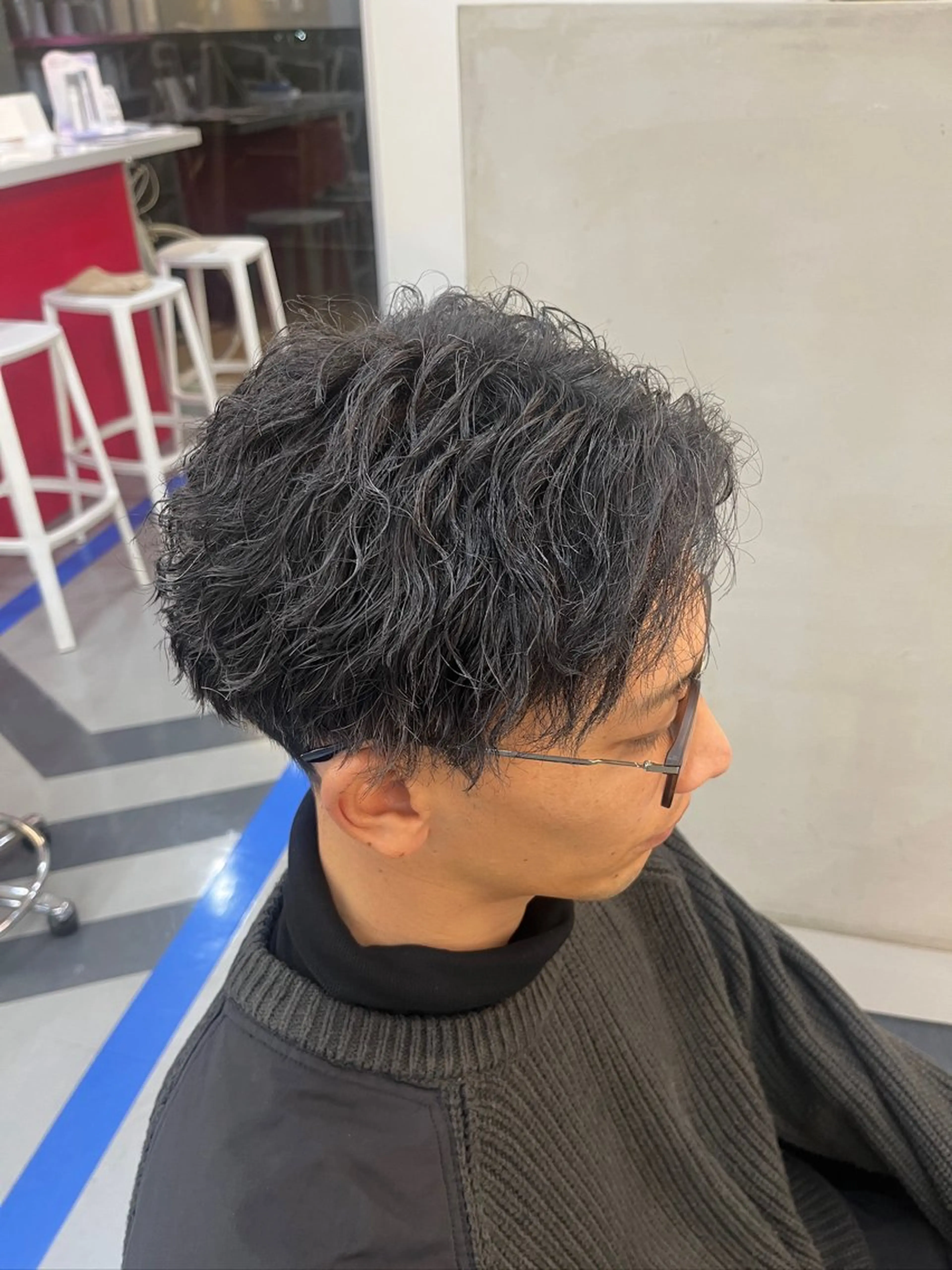 パーマ ツイストスパイラルパーマ スパイラルパーマ 波巻き得意 メンズ美容師/松井陸のヘアスタイル